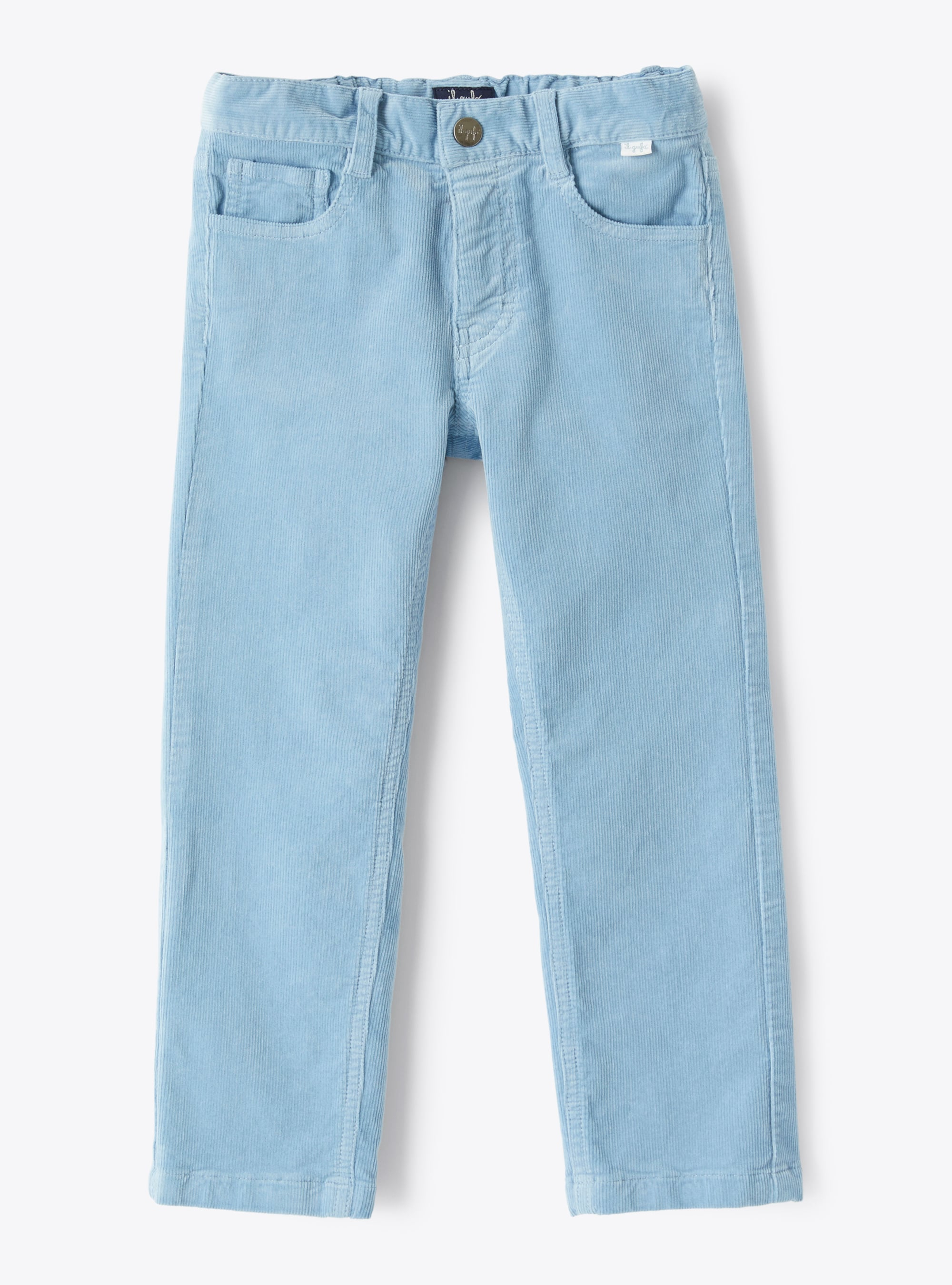 Trousers in light-blue corduroy - Trousers - Il Gufo