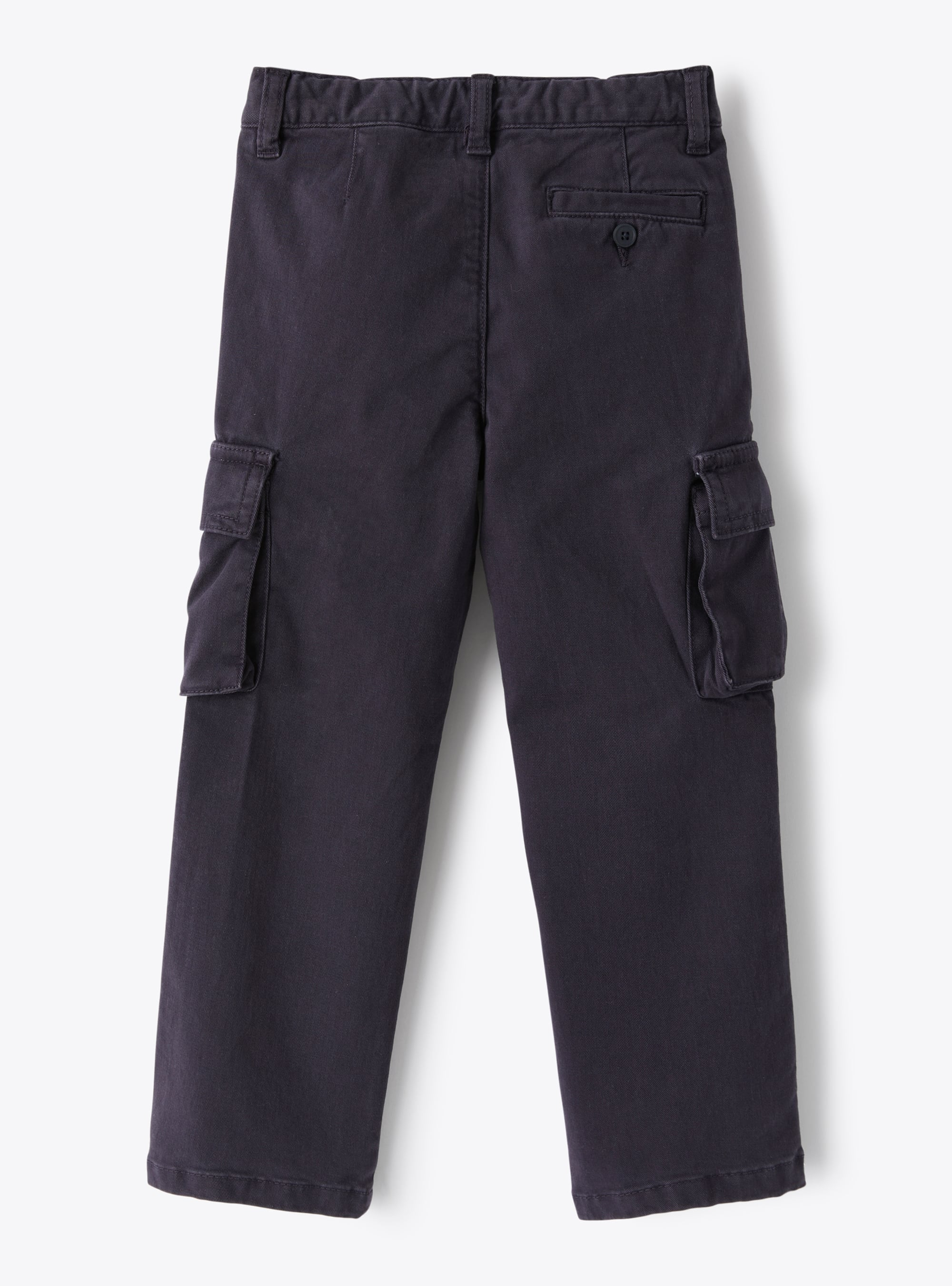 Pantalone cargo in gabardina stretch blu - Blu | Il Gufo