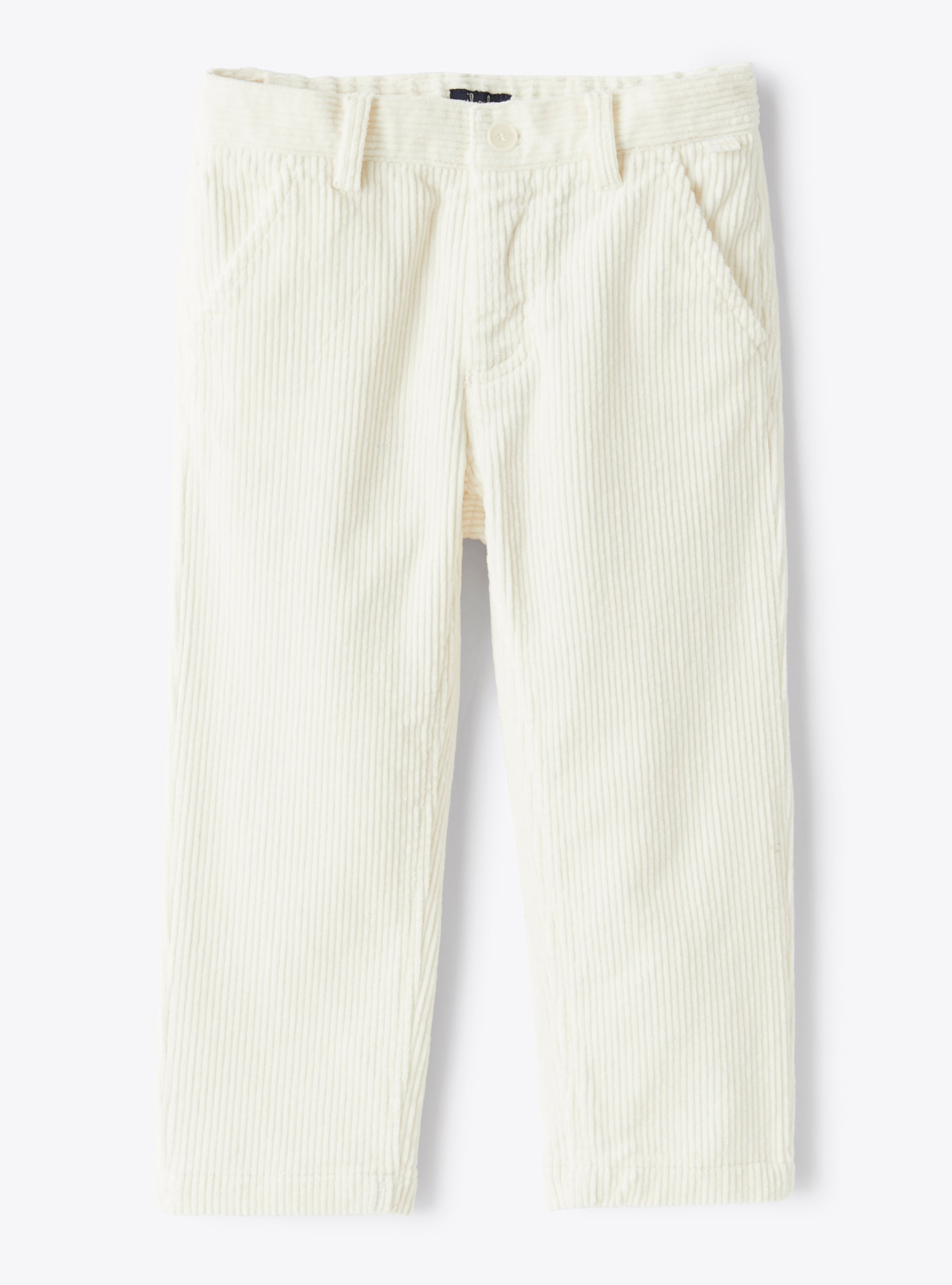 Pantalon en velours côtelé blanc lait - Pantalons - Il Gufo