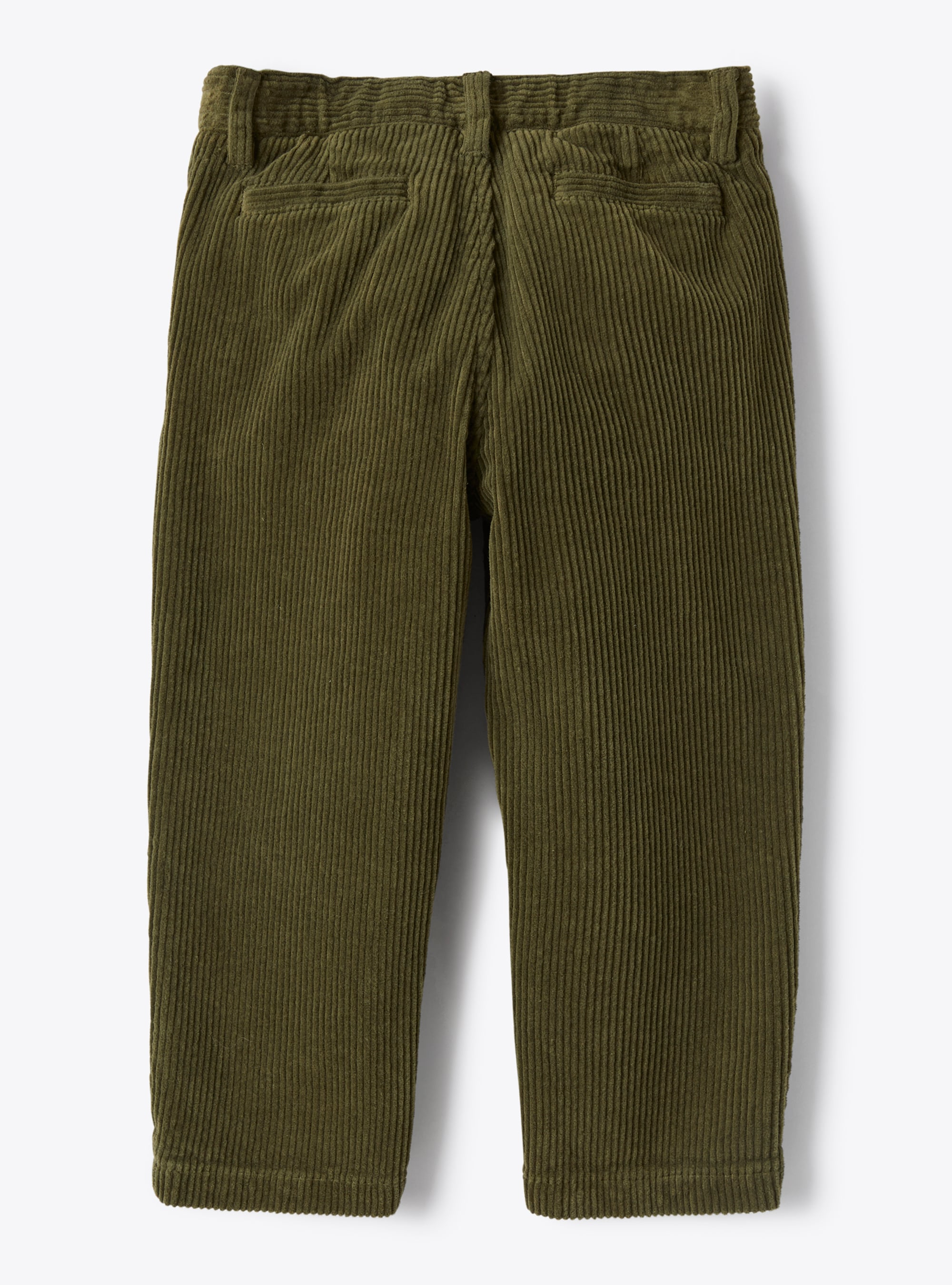 Pantalon en velours côtelé vert olive - Vert | Il Gufo
