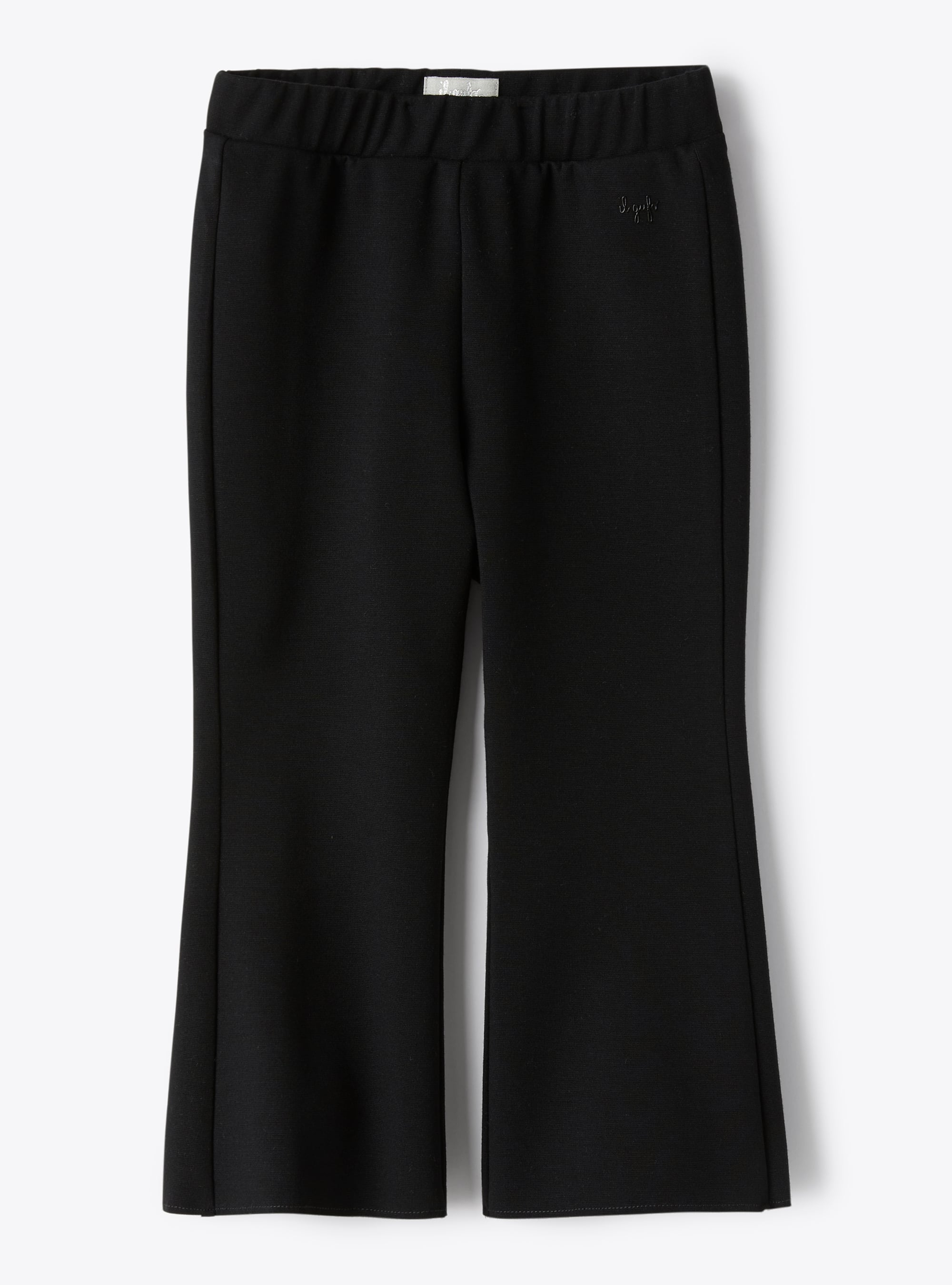 Trousers in black Milano-stitch fabric - Black | Il Gufo