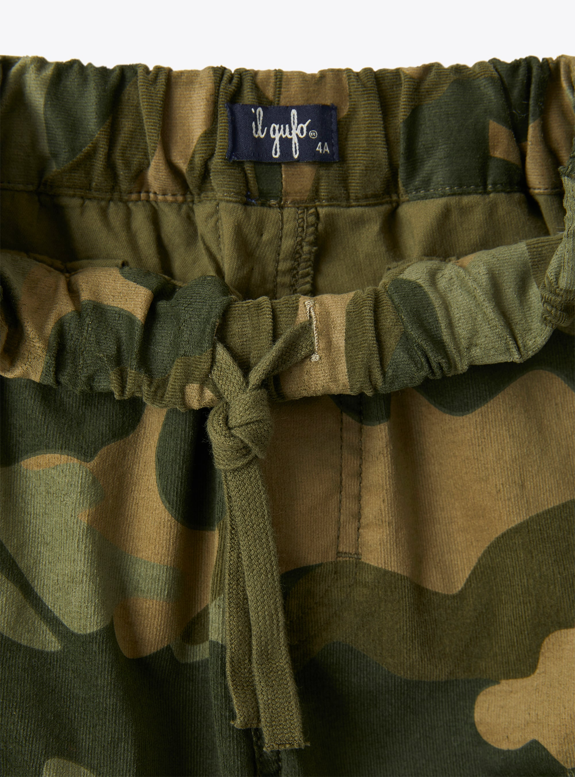 Pantalon cargo à imprimé camouflage - Vert | Il Gufo