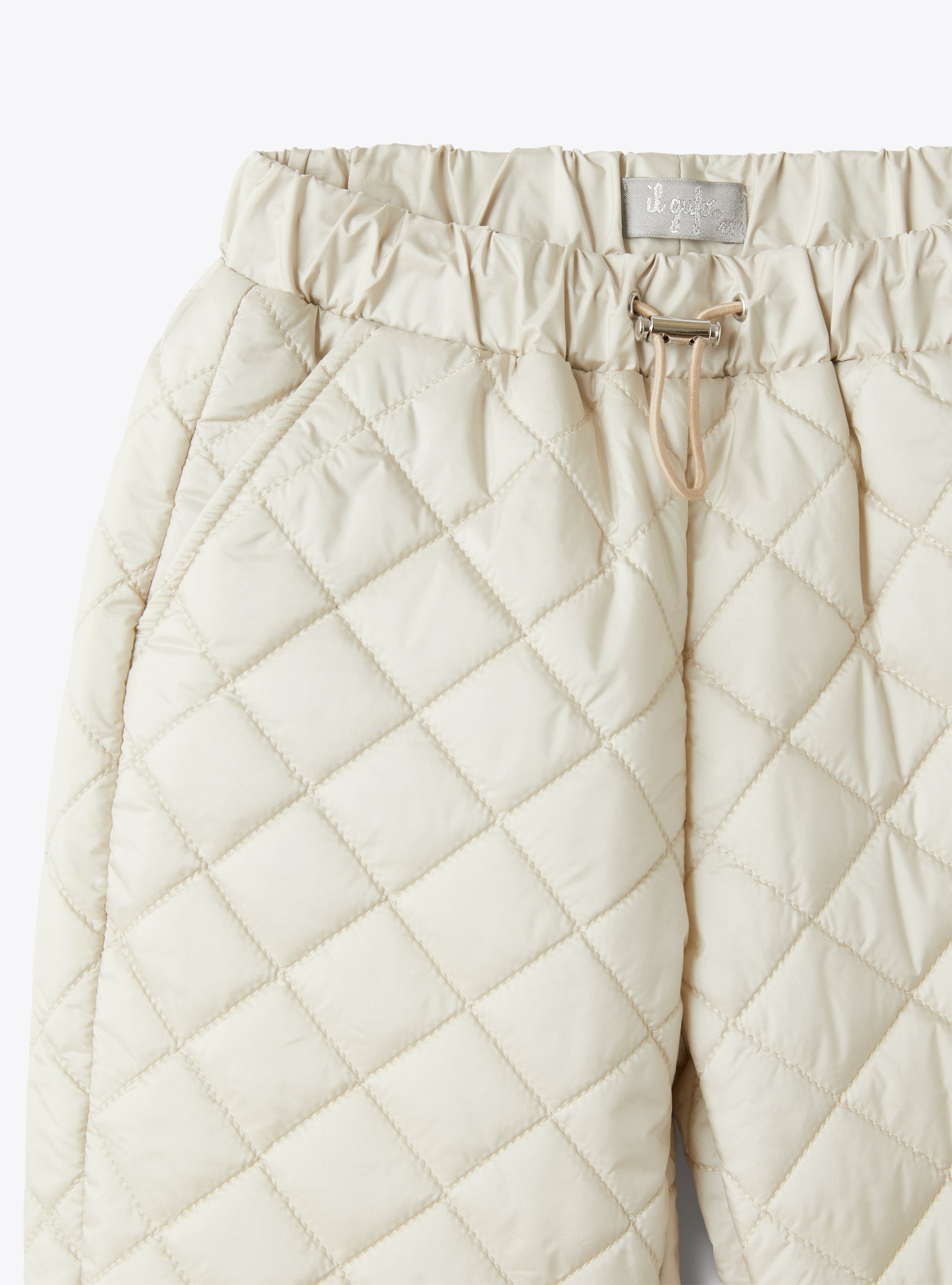 Pantaloni in nylon trapuntato - Beige | Il Gufo