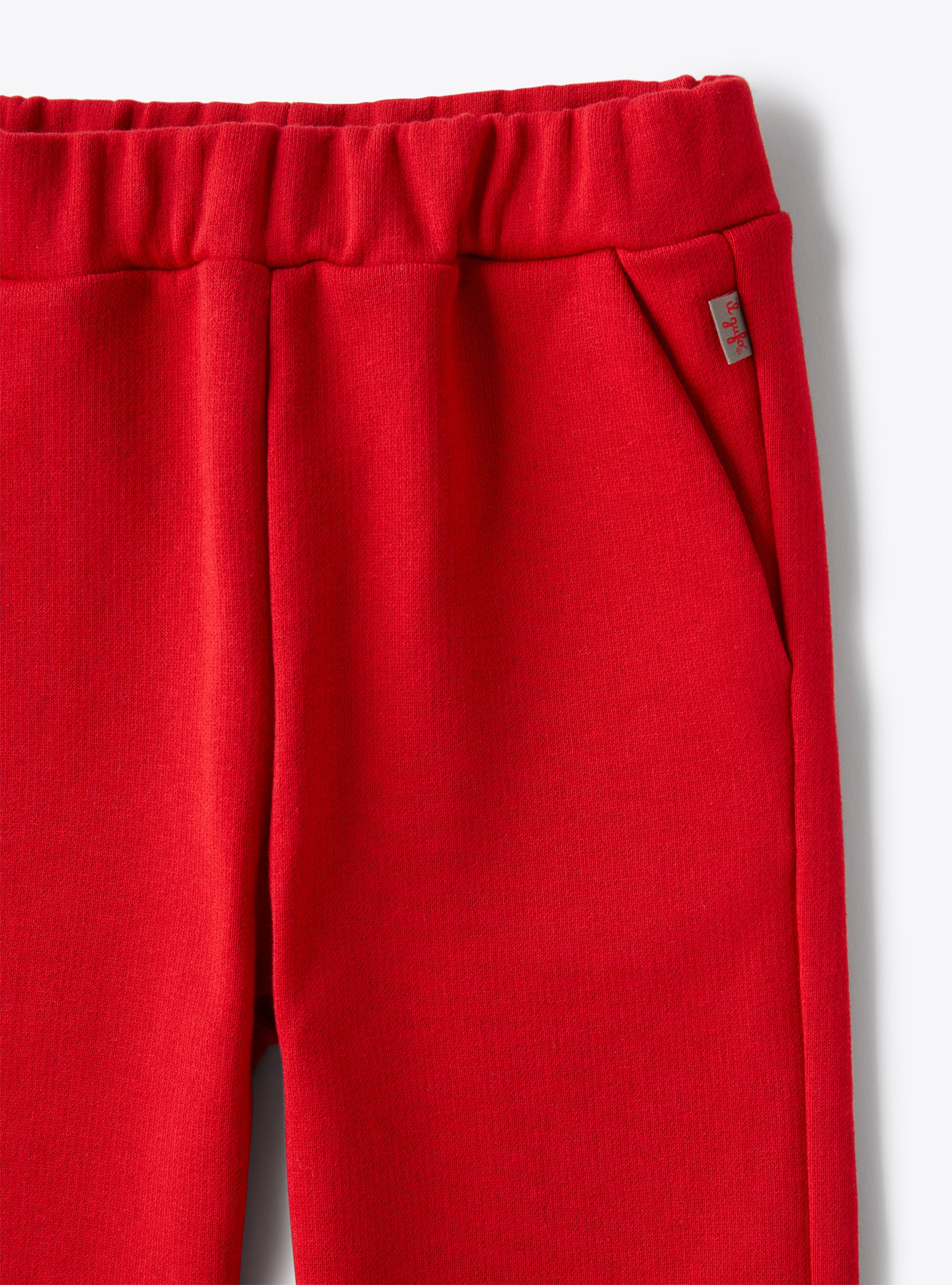 Pantalon de jogging en molleton de coton - Rouge | Il Gufo