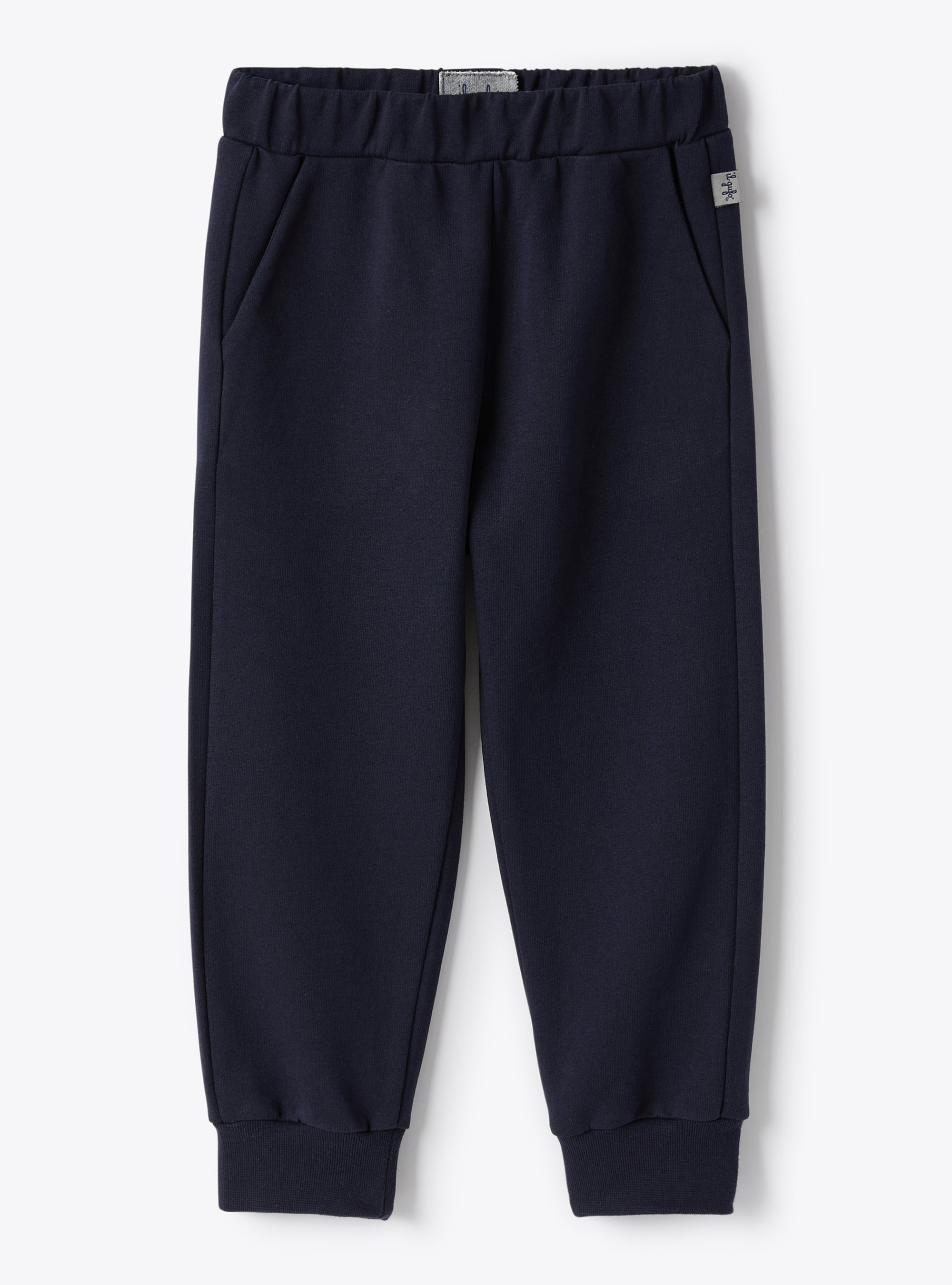 Pantalon de jogging en molleton de coton bleu - Pantalons - Il Gufo