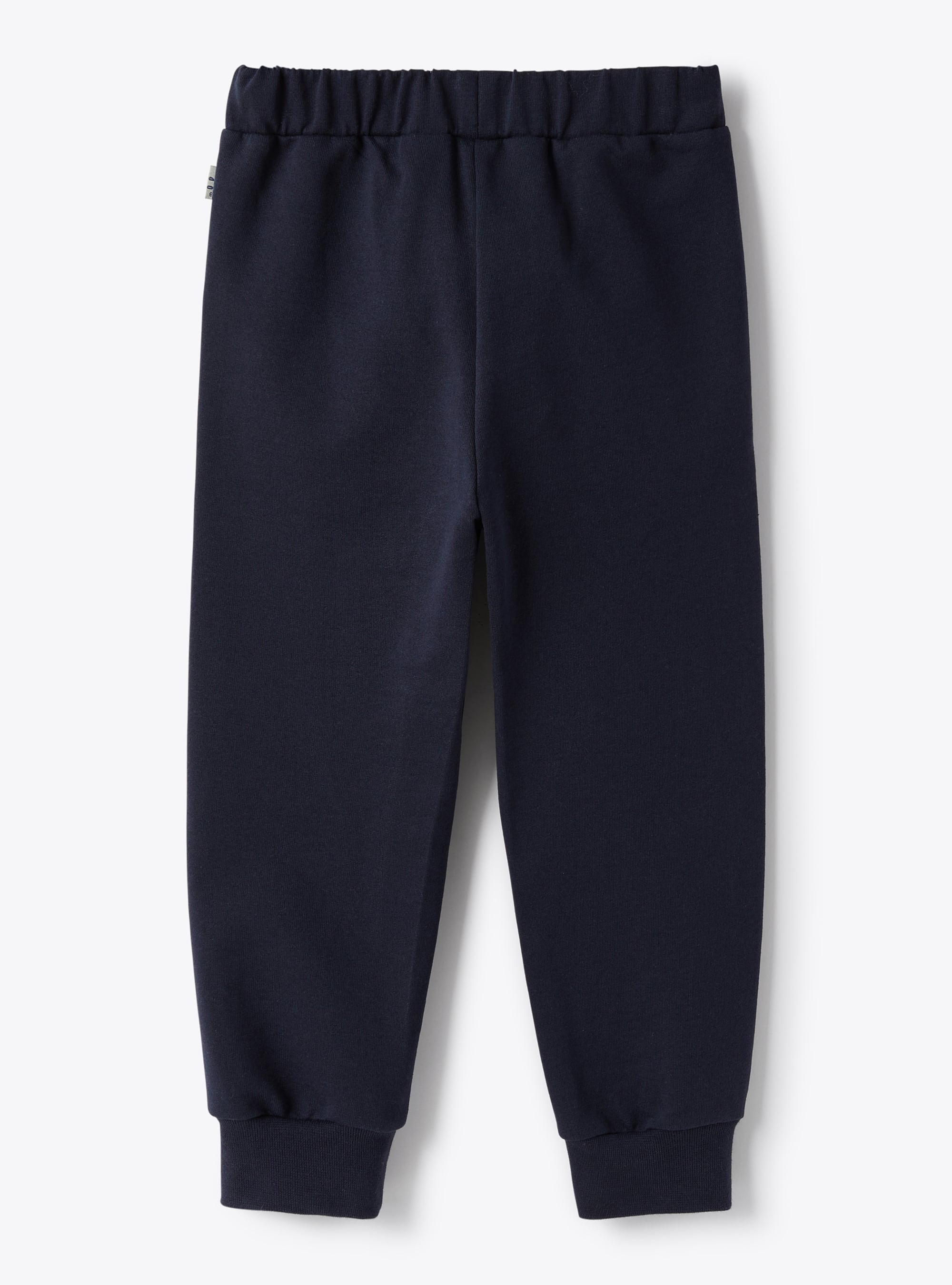 Navy cotton fleece joggers - Blue | Il Gufo