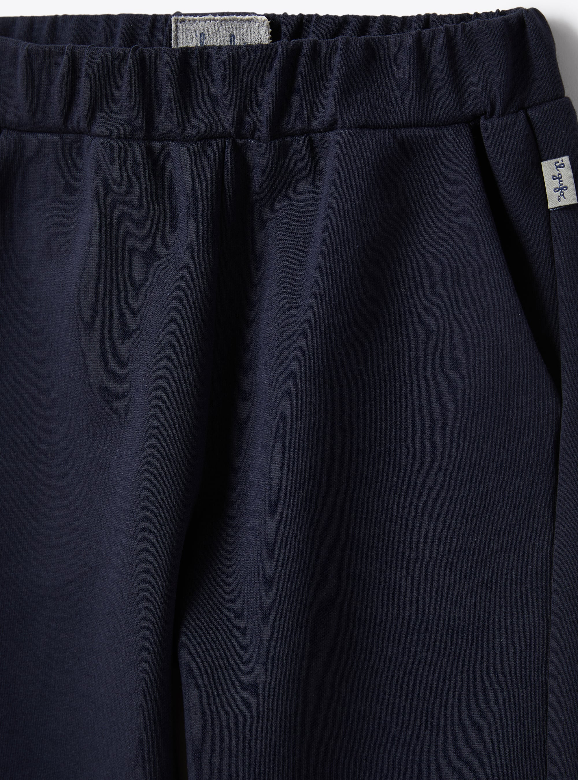 Pantalon de jogging en molleton de coton bleu - Bleu | Il Gufo