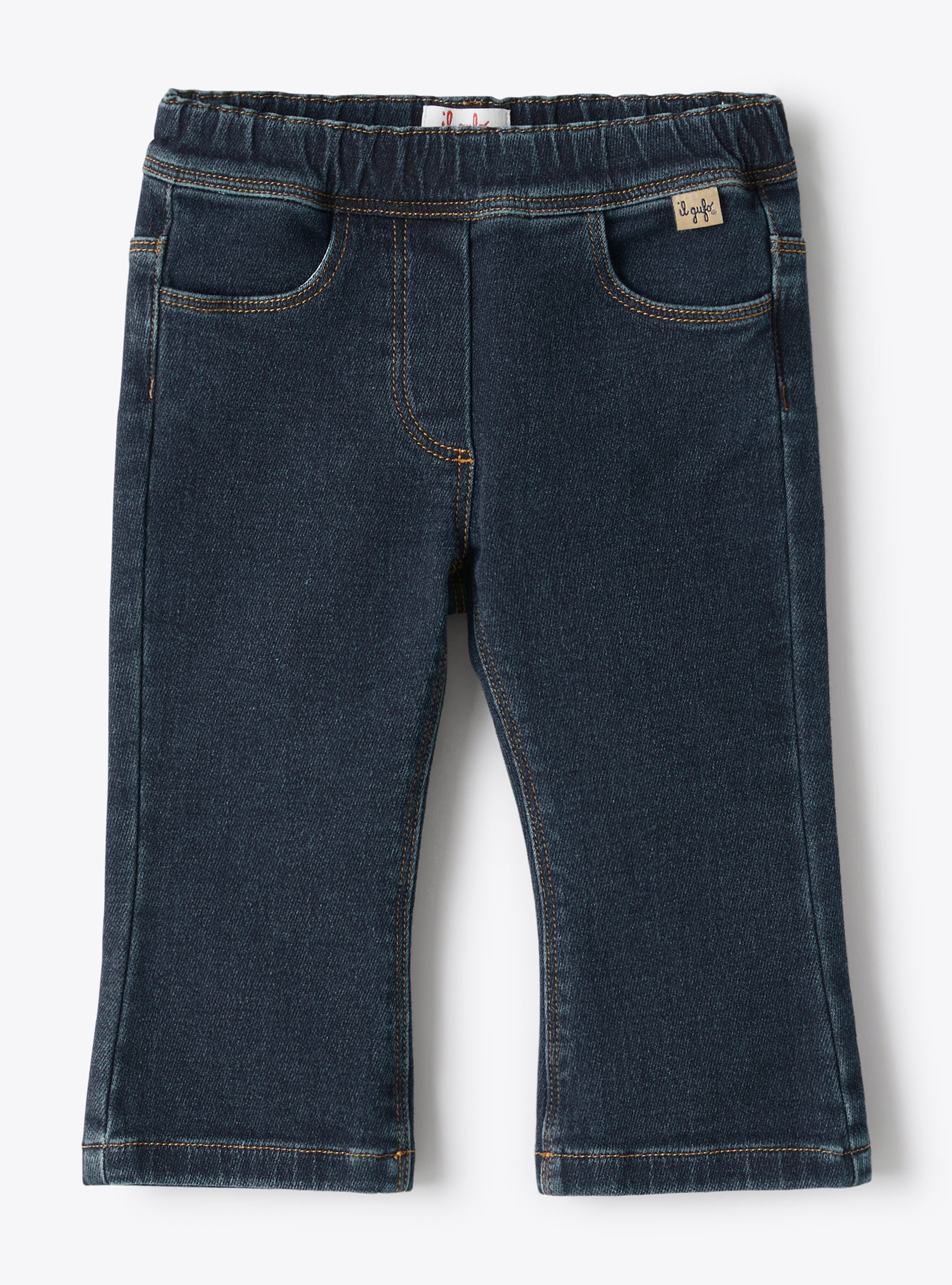 Dark blue fleece jeans - Trousers - Il Gufo