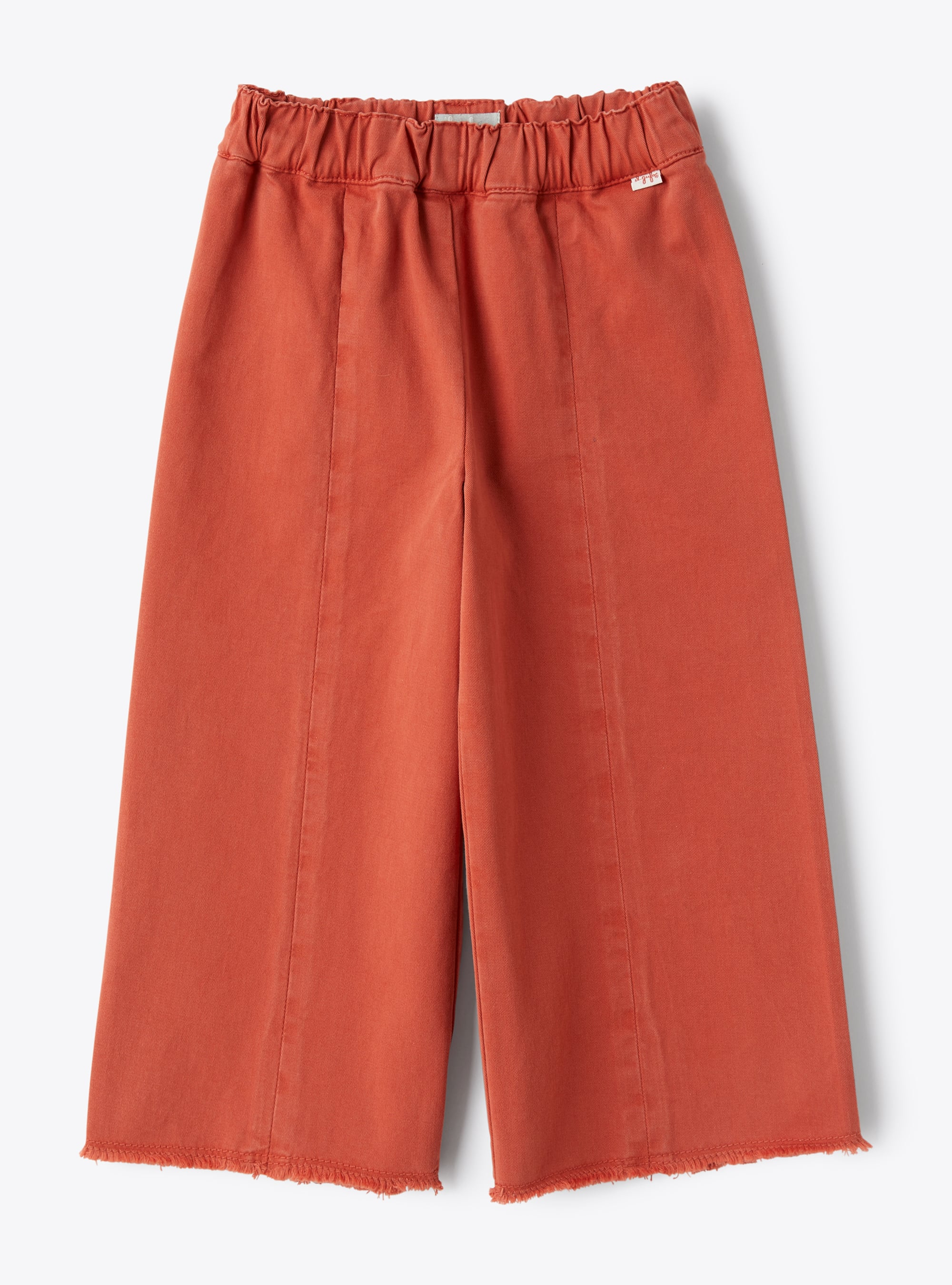 Jupe-culotte en gabardine de couleur brique - Pantalons - Il Gufo