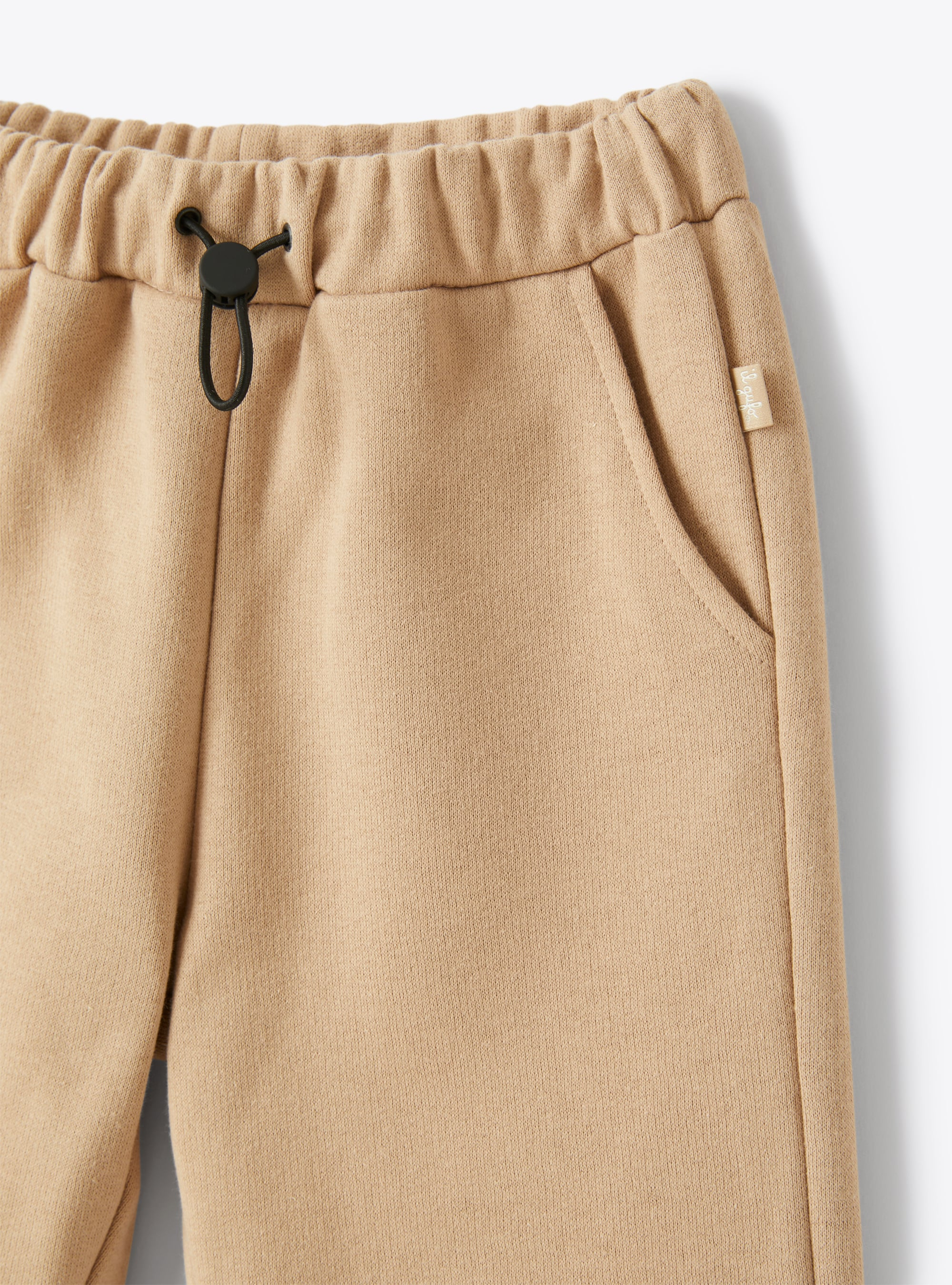 Pantalon de jogging en molleton de coton beige - Marrone | Il Gufo