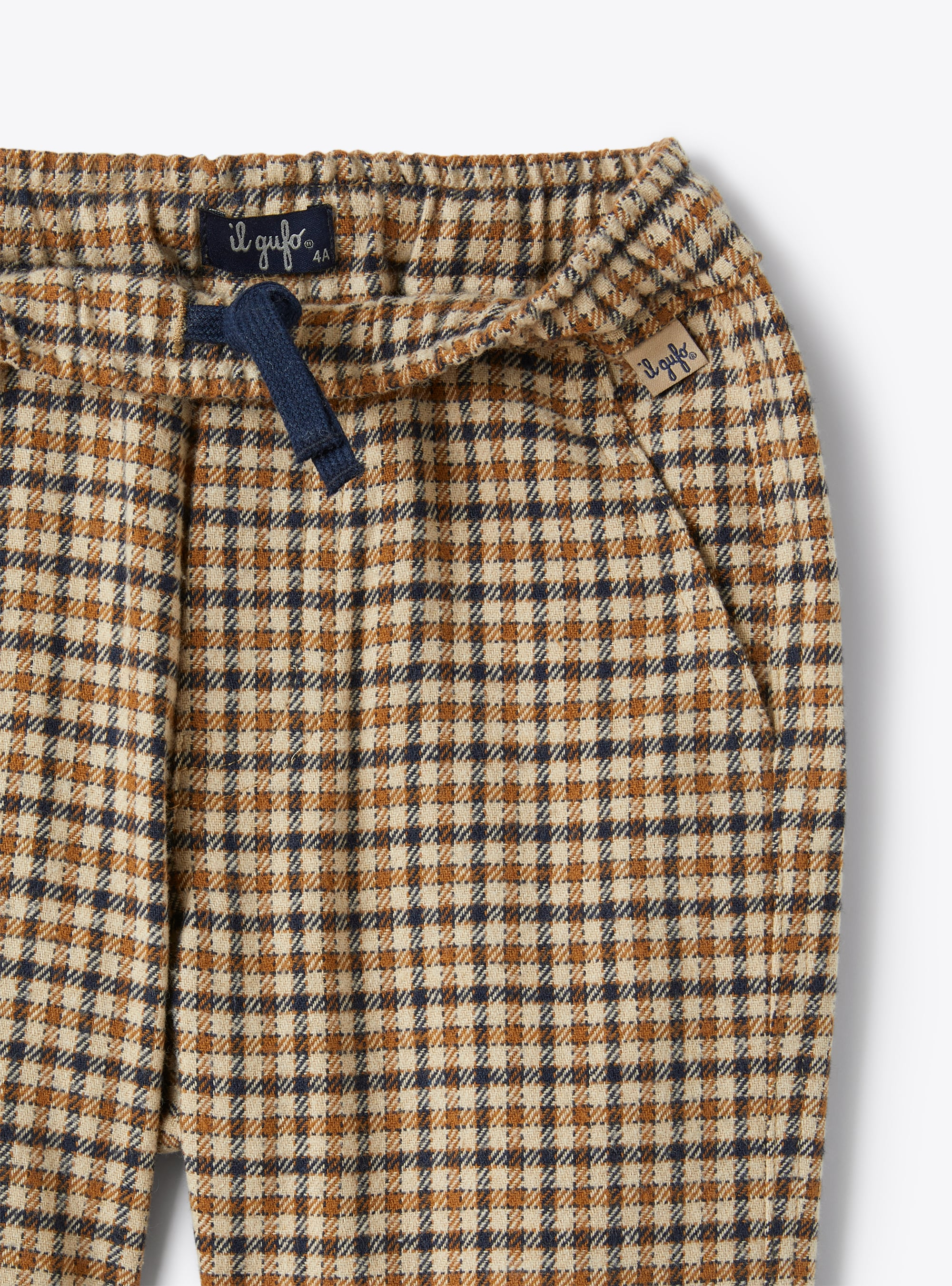 Check-patterned shorts - Blue | Il Gufo