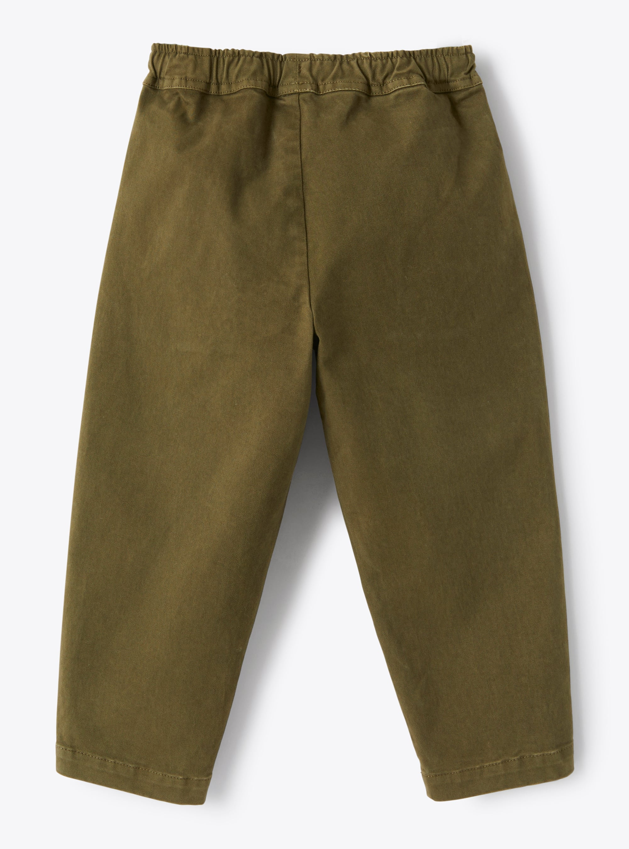 Trousers in stretch green gabardine - Green | Il Gufo