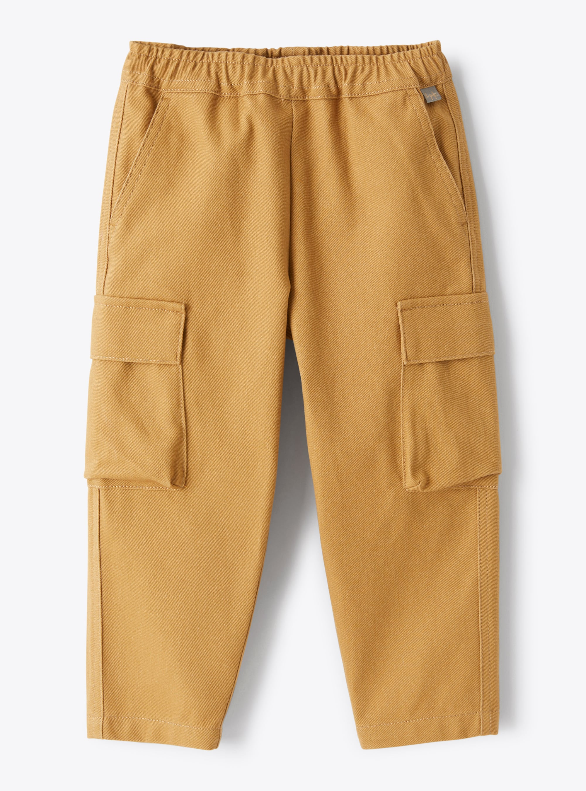Pantalone cargo in bull di cotone marrone - Pantaloni - Il Gufo