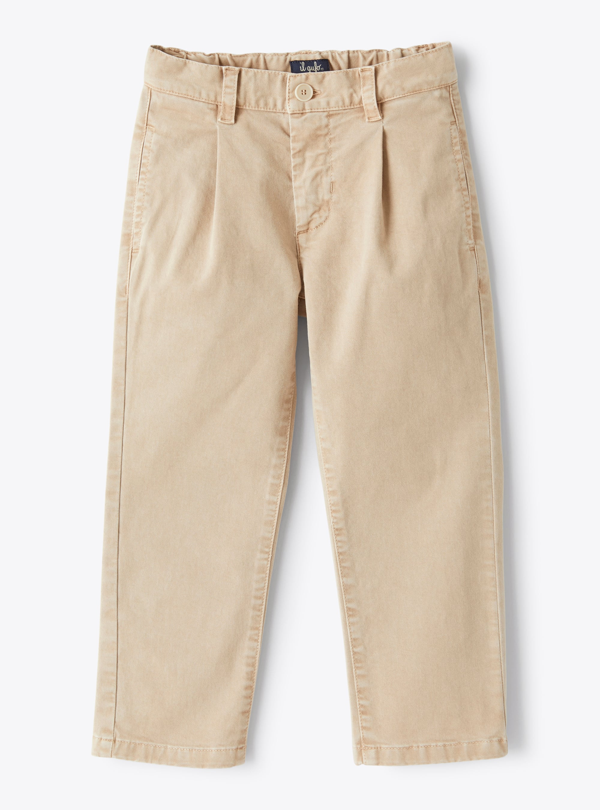 Pantalone in gabardina stretch - Marrone | Il Gufo