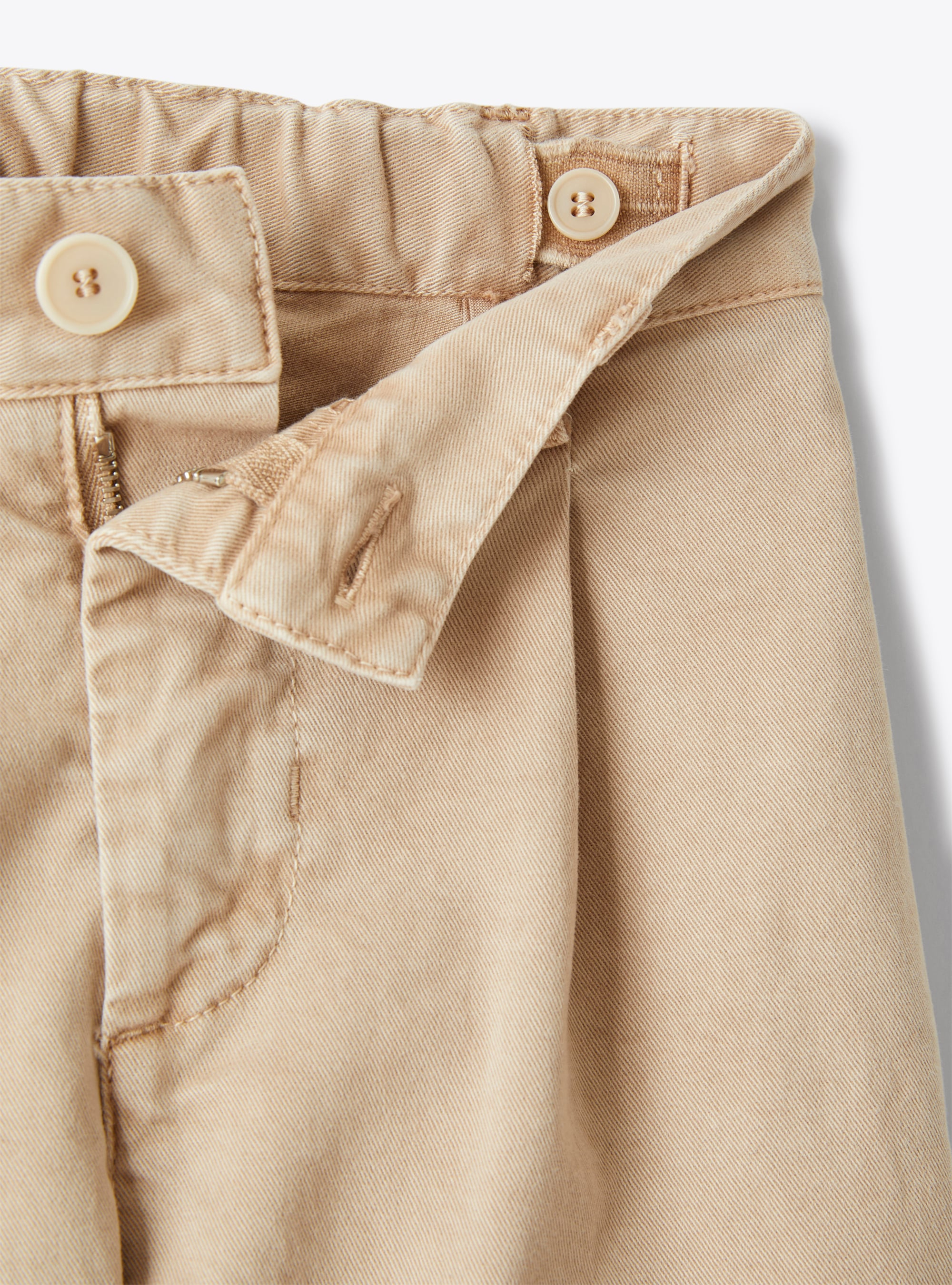 Trousers in stretch gabardine - Brown | Il Gufo