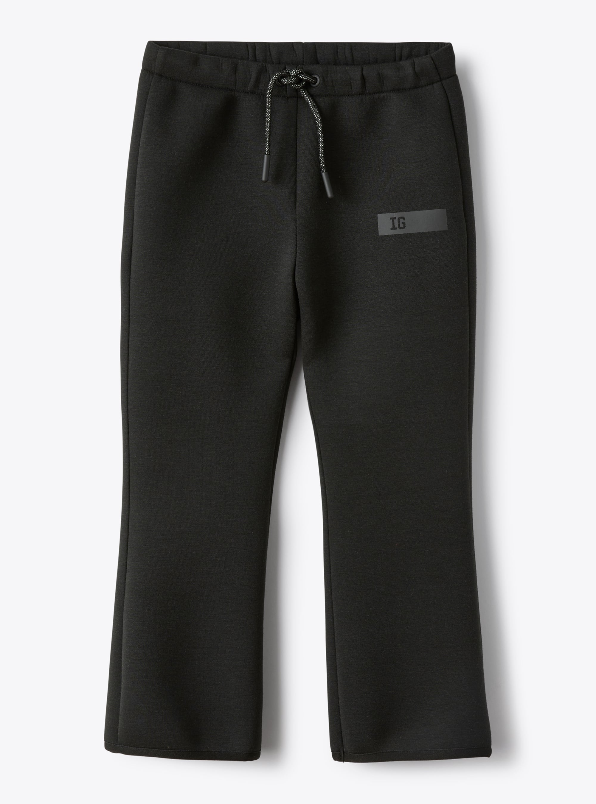 Pantaloni cropped in neoprene nero - Pantaloni - Il Gufo