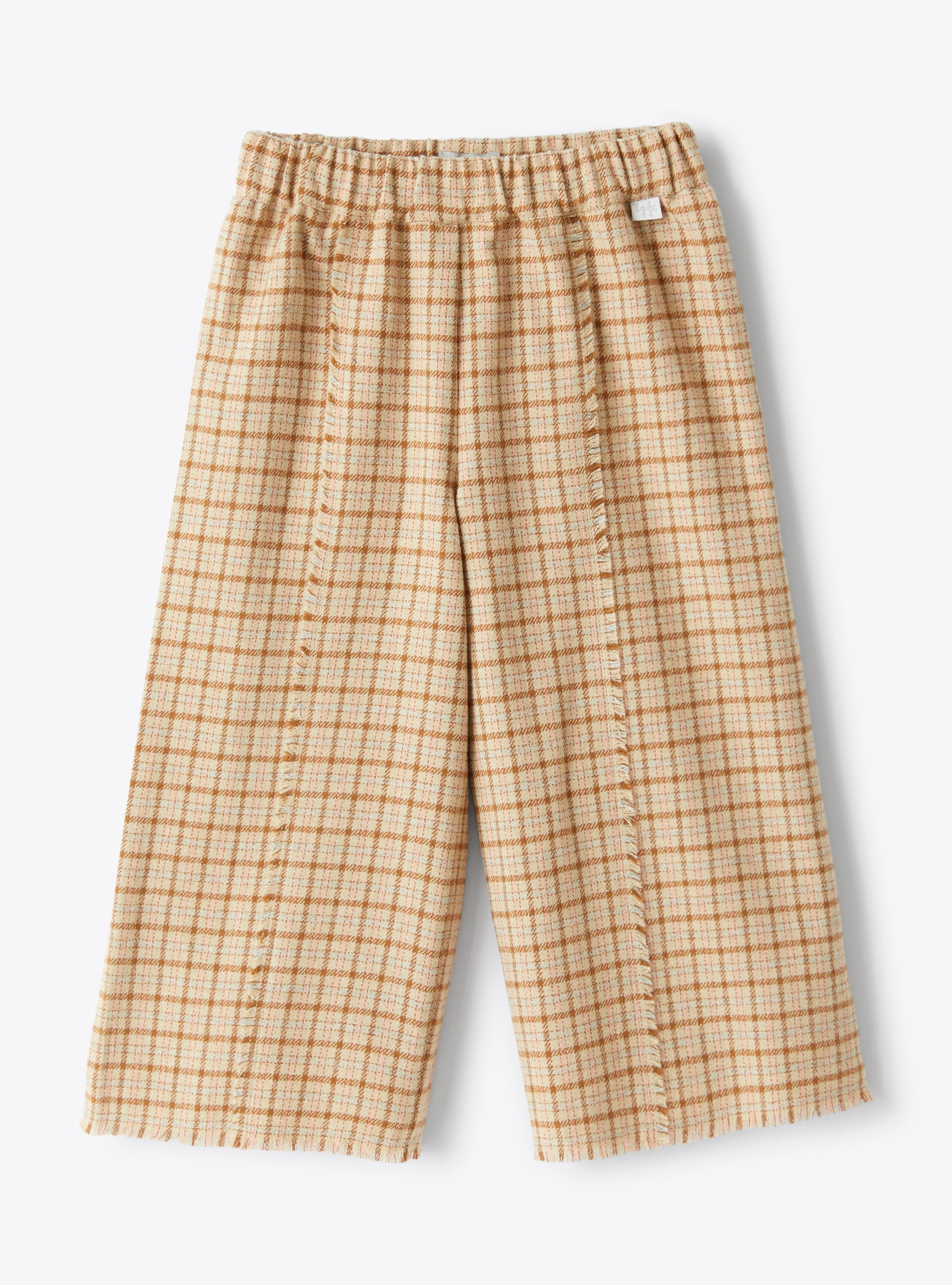 Pantaloni culotte in cotone a quadretti - Pantaloni - Il Gufo