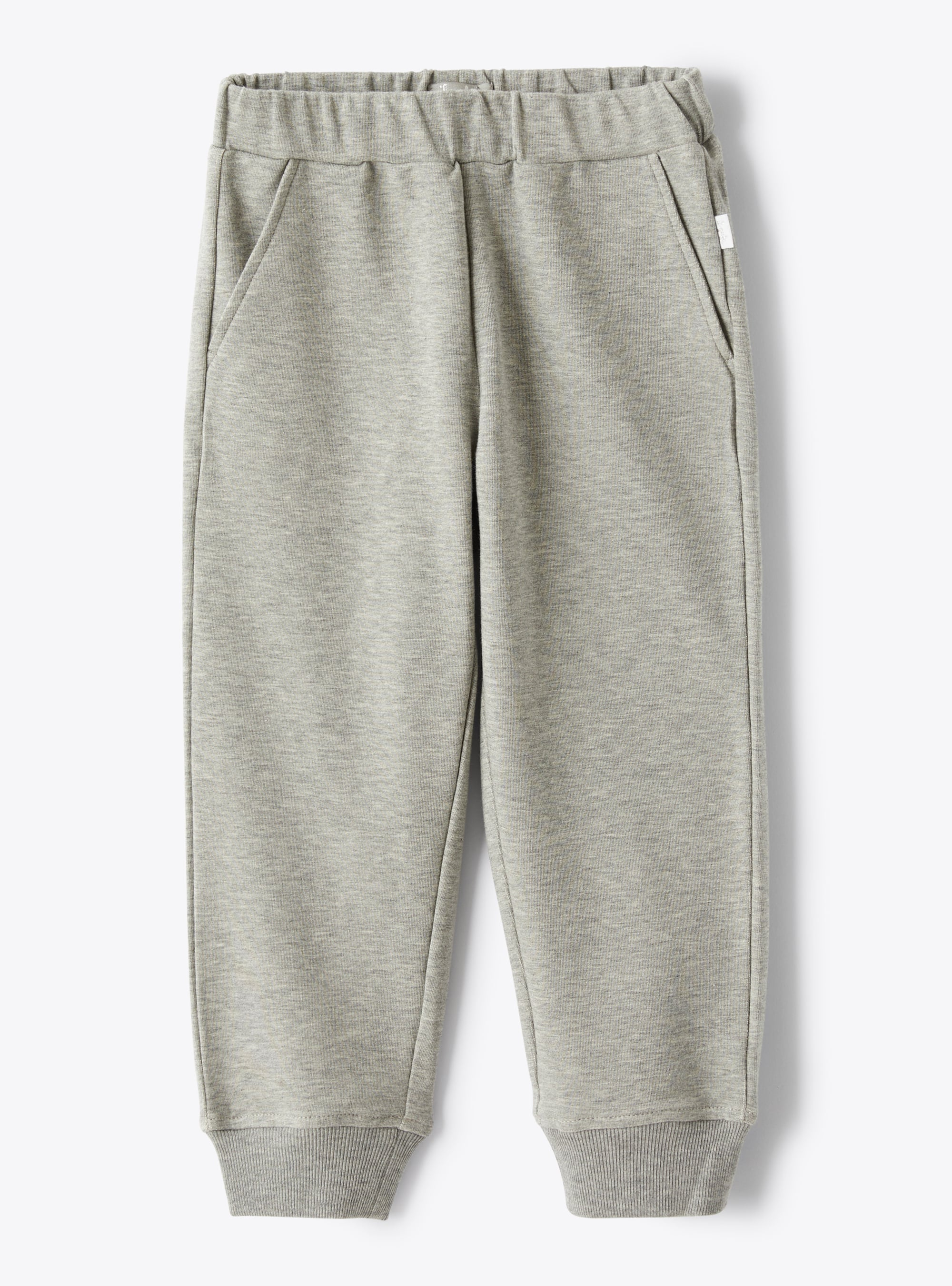 Jogging pants in stretch grey fleece - Trousers - Il Gufo