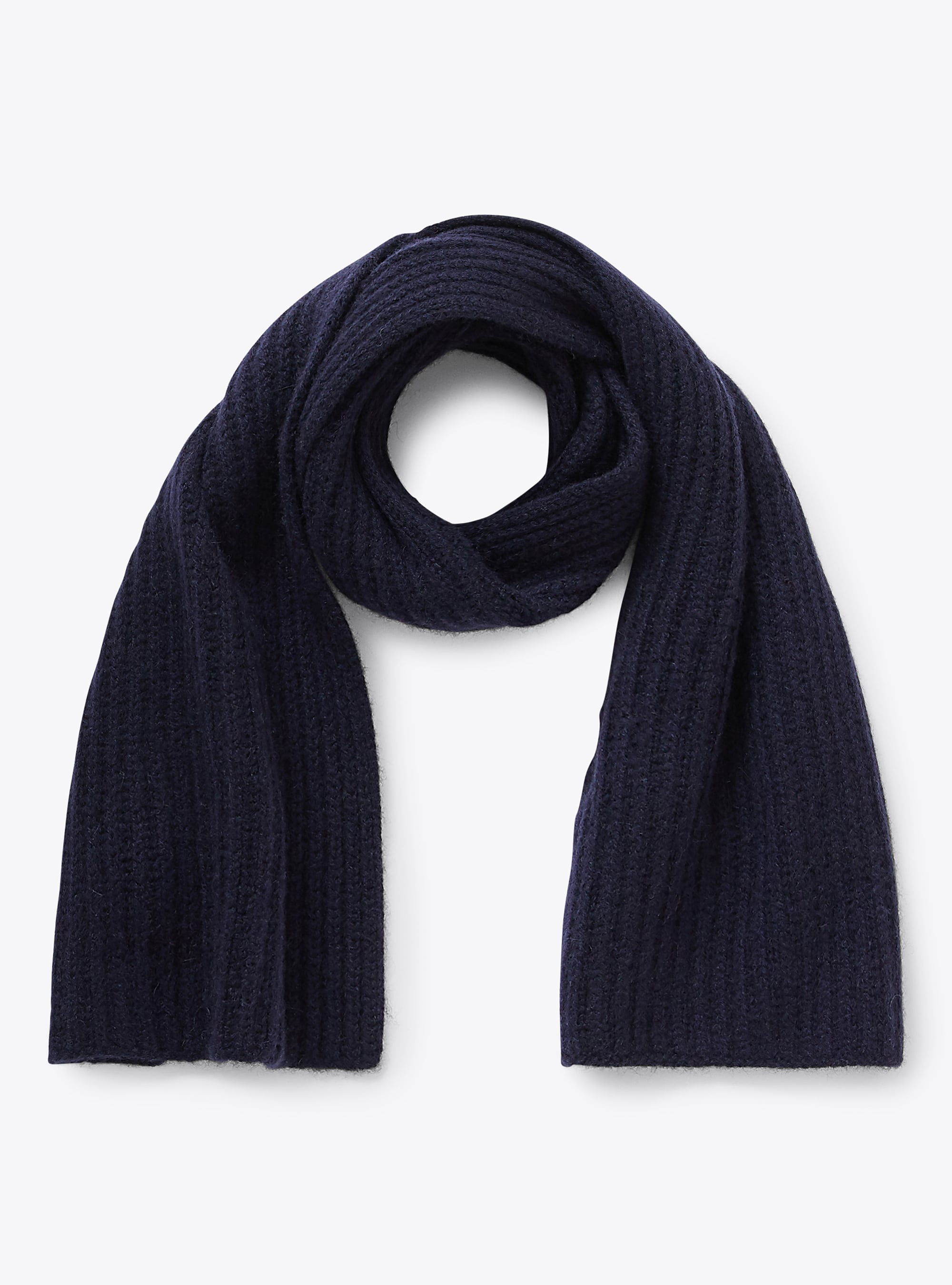 Navy cashmere scarf - Blue | Il Gufo