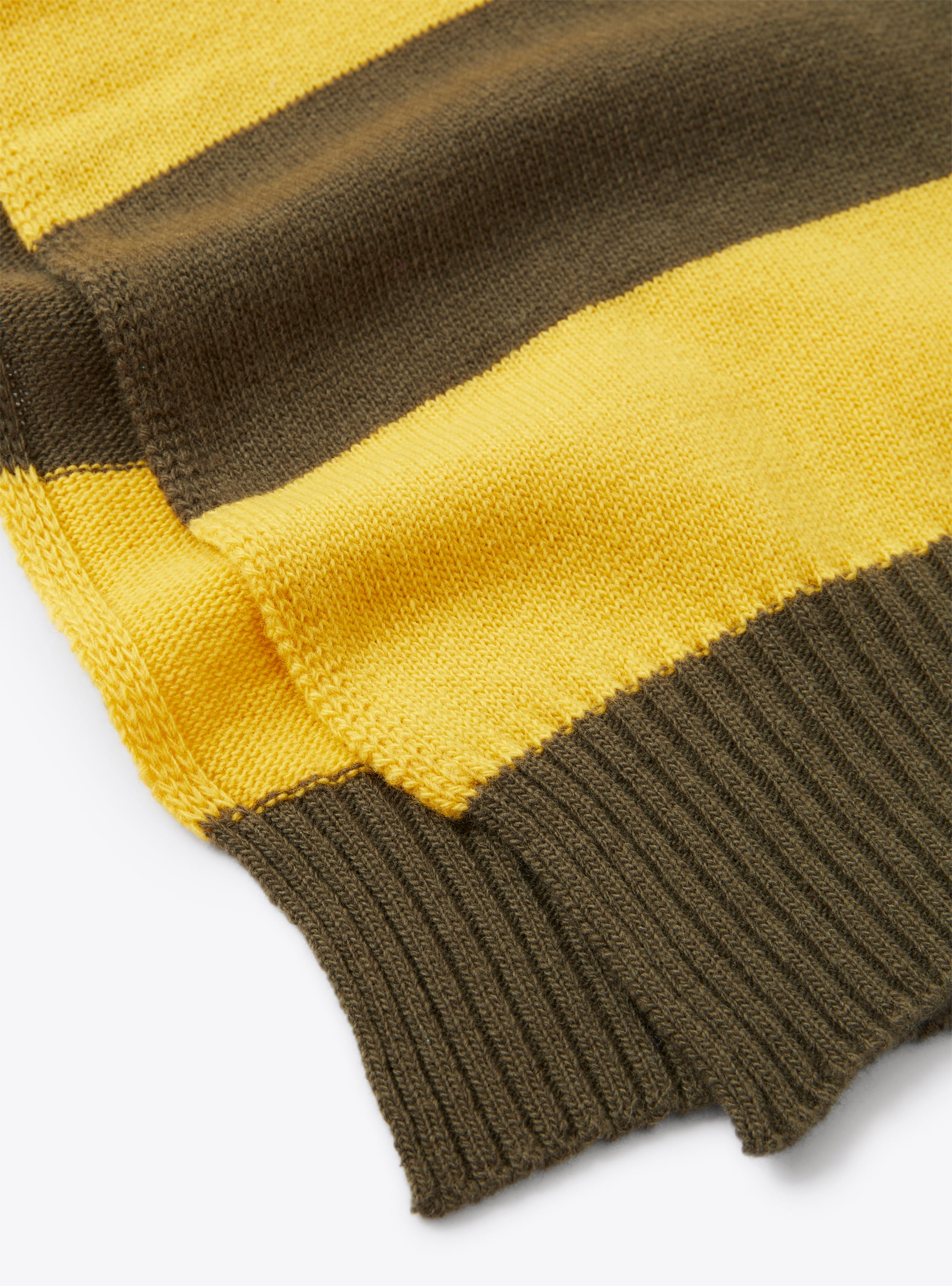 Striped merino scarf - Green | Il Gufo