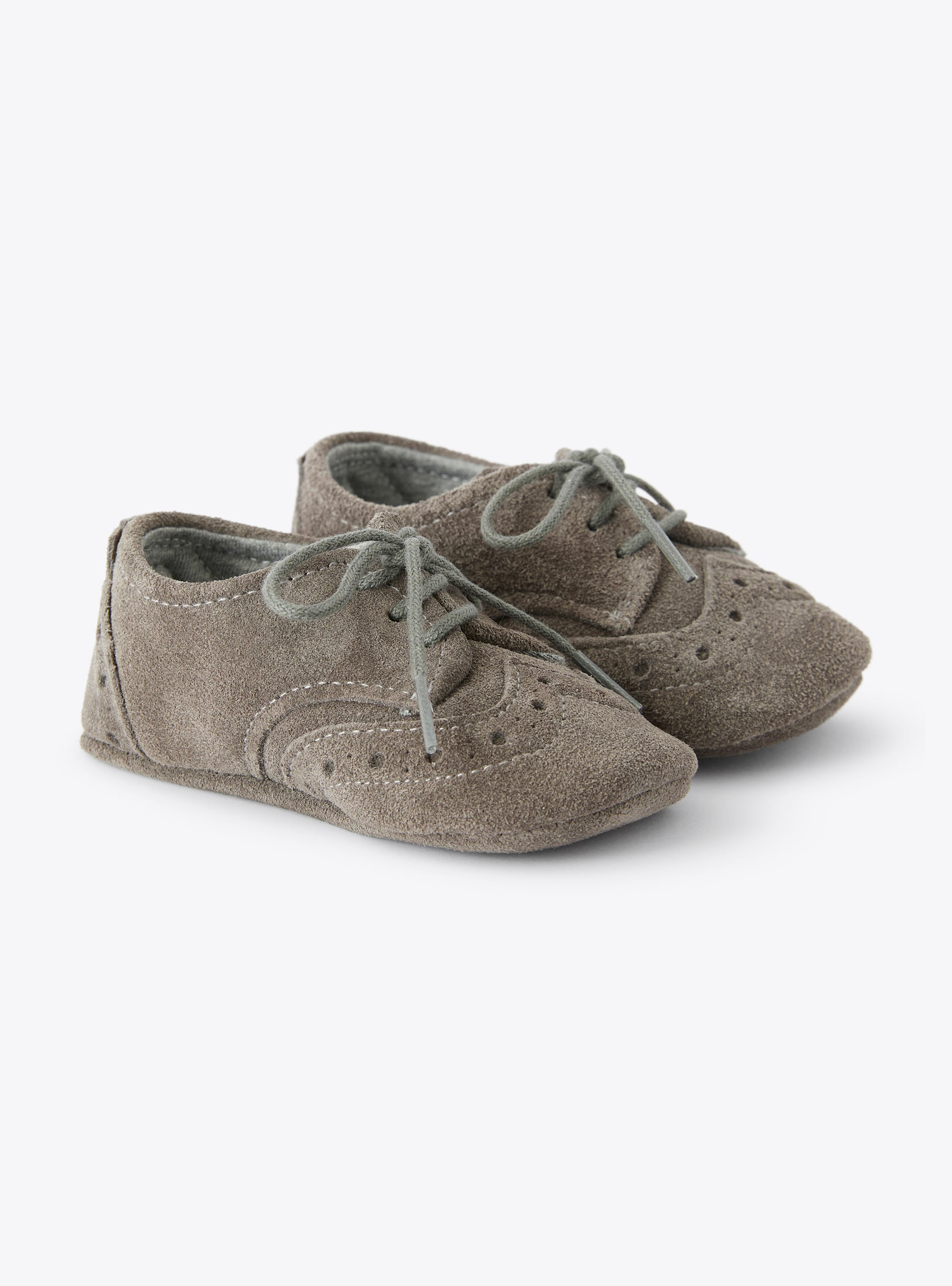 Baby suede lace-up shoes - Shoes - Il Gufo