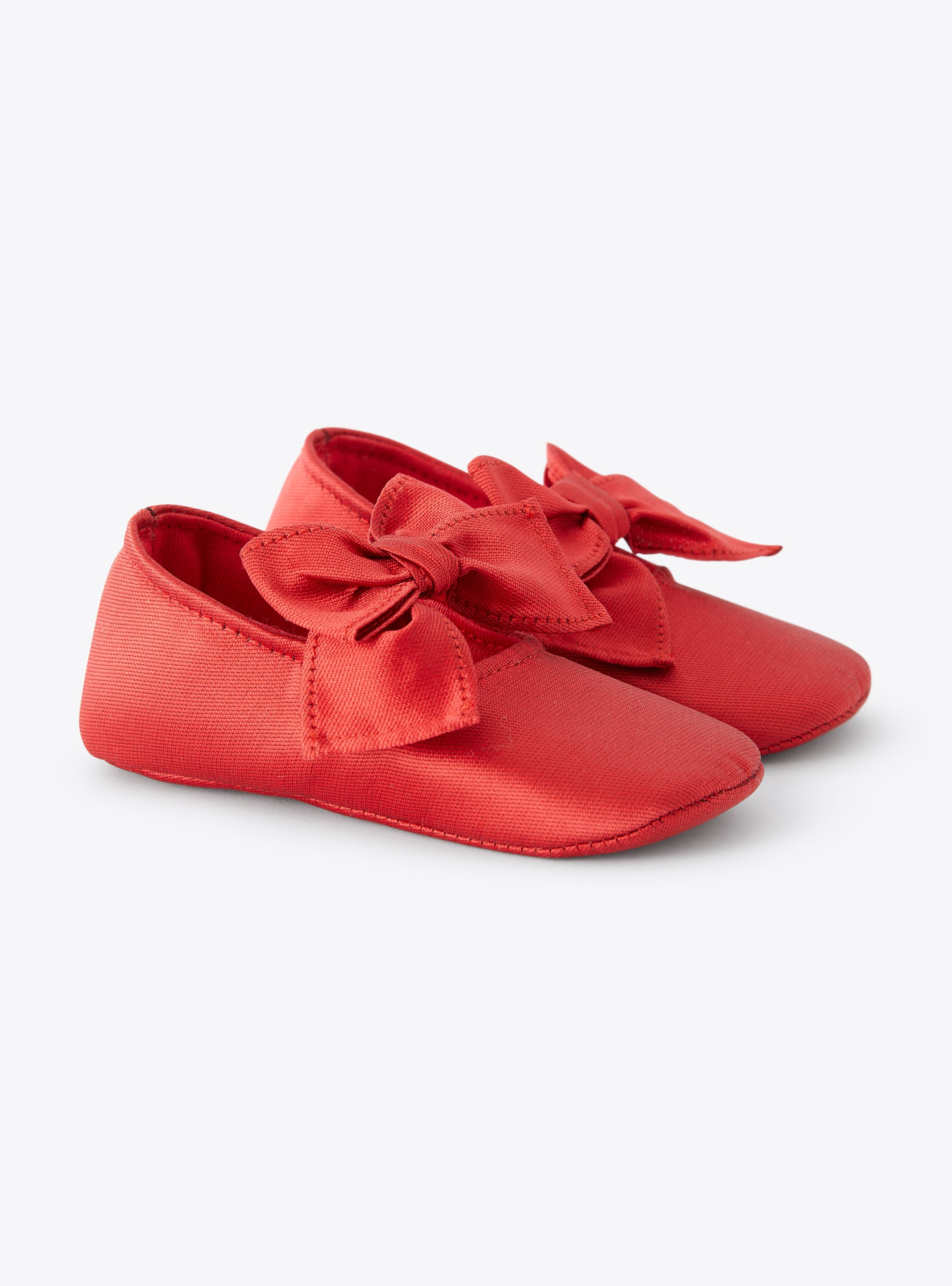 Chaussures pour bébé fille en mikado - Rouge | Il Gufo