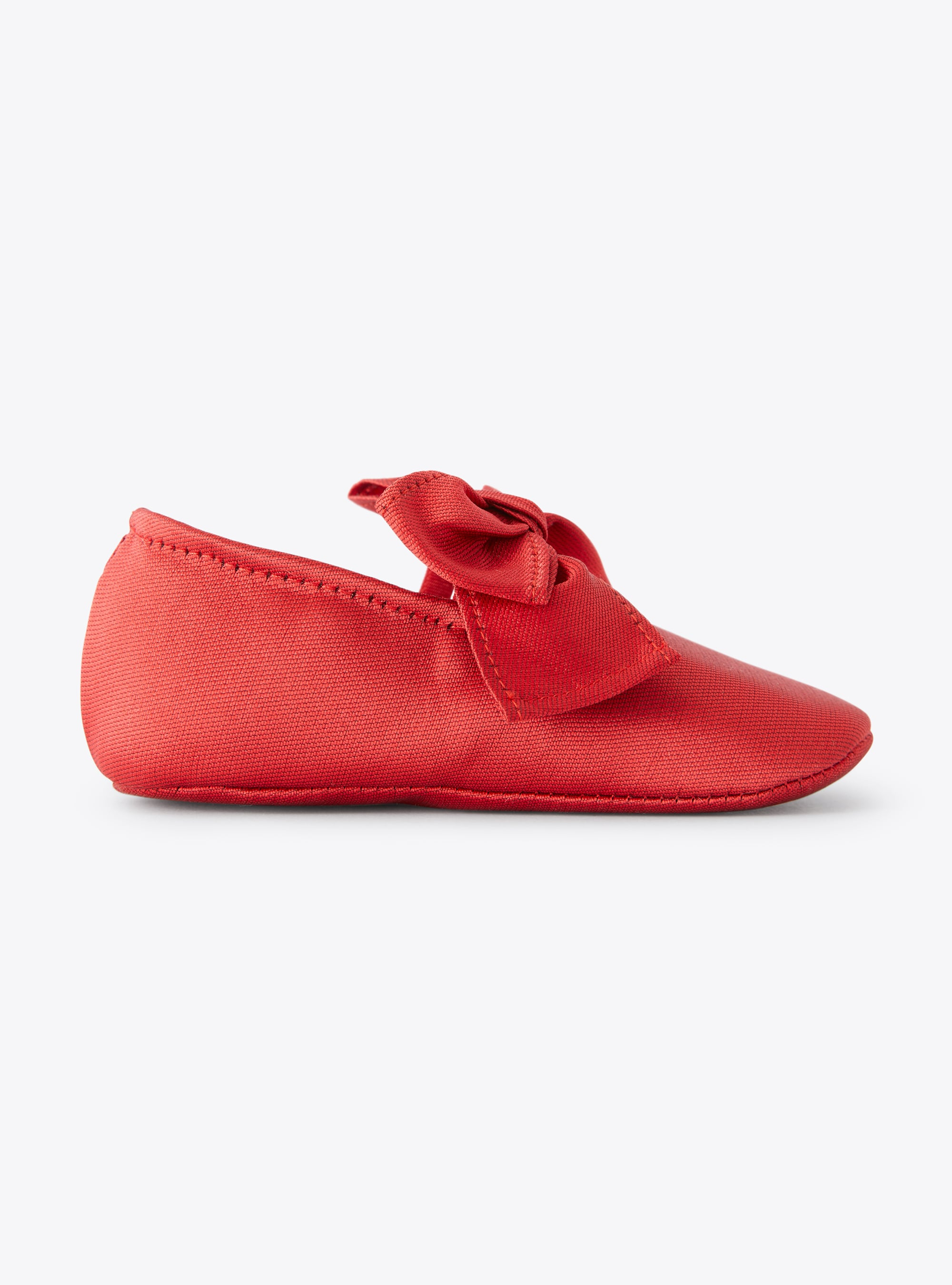 Chaussures pour bébé fille en mikado - Rouge | Il Gufo