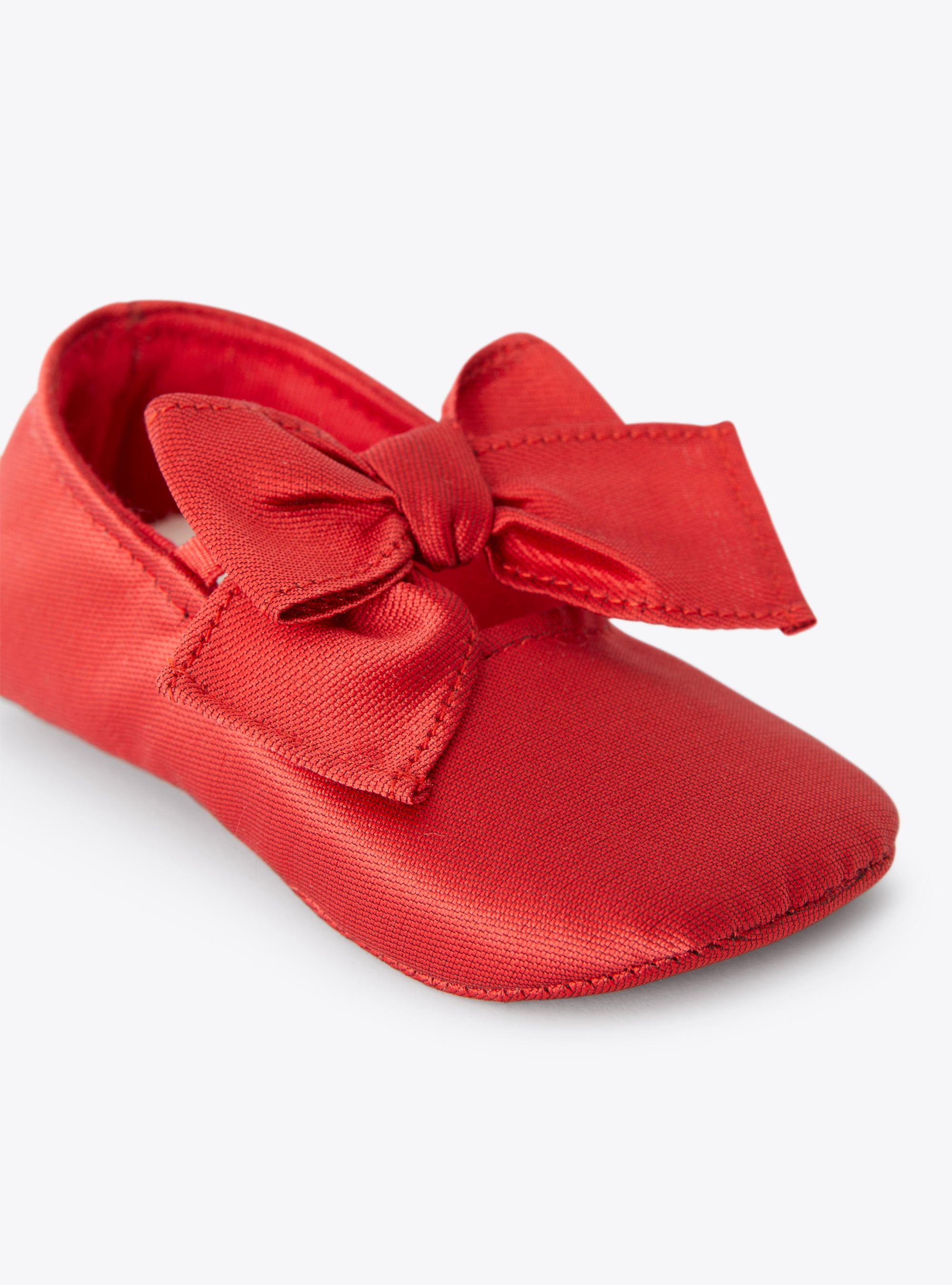 Baby girl’s shoes in mikado - Red | Il Gufo