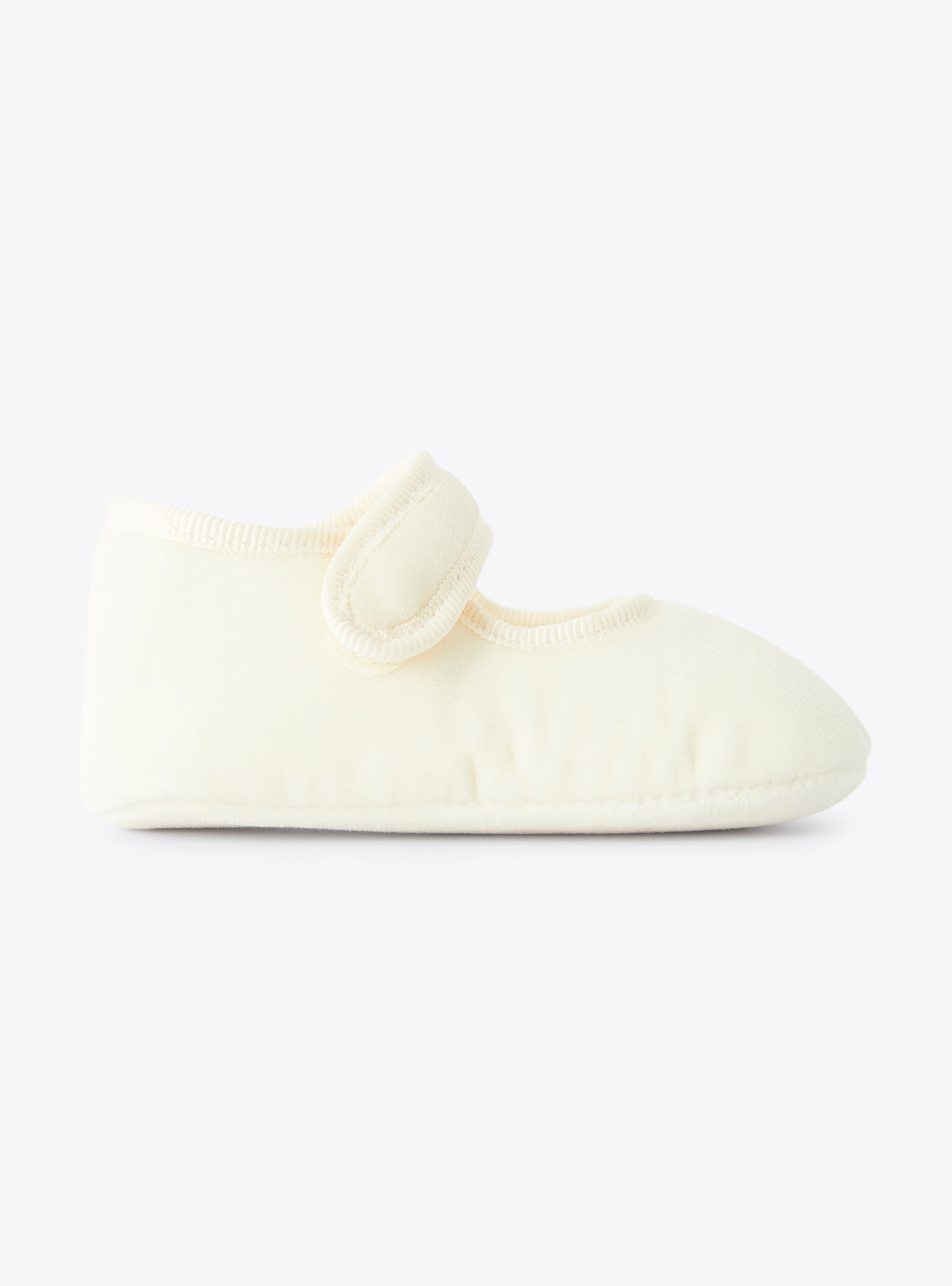 Baby girl’s velvet shoes - White | Il Gufo