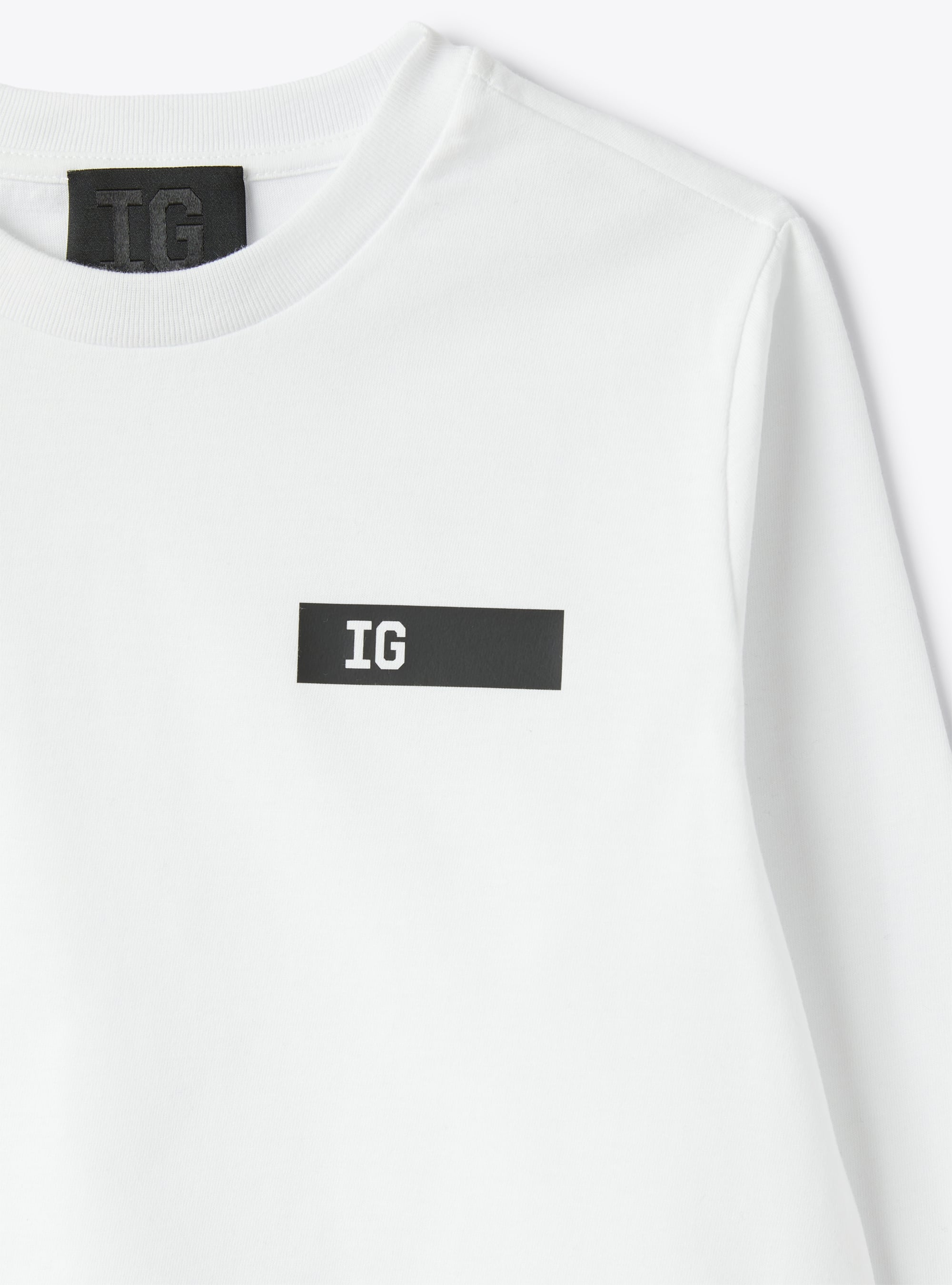 T-shirt boxy con logo nastrato - Bianco | Il Gufo