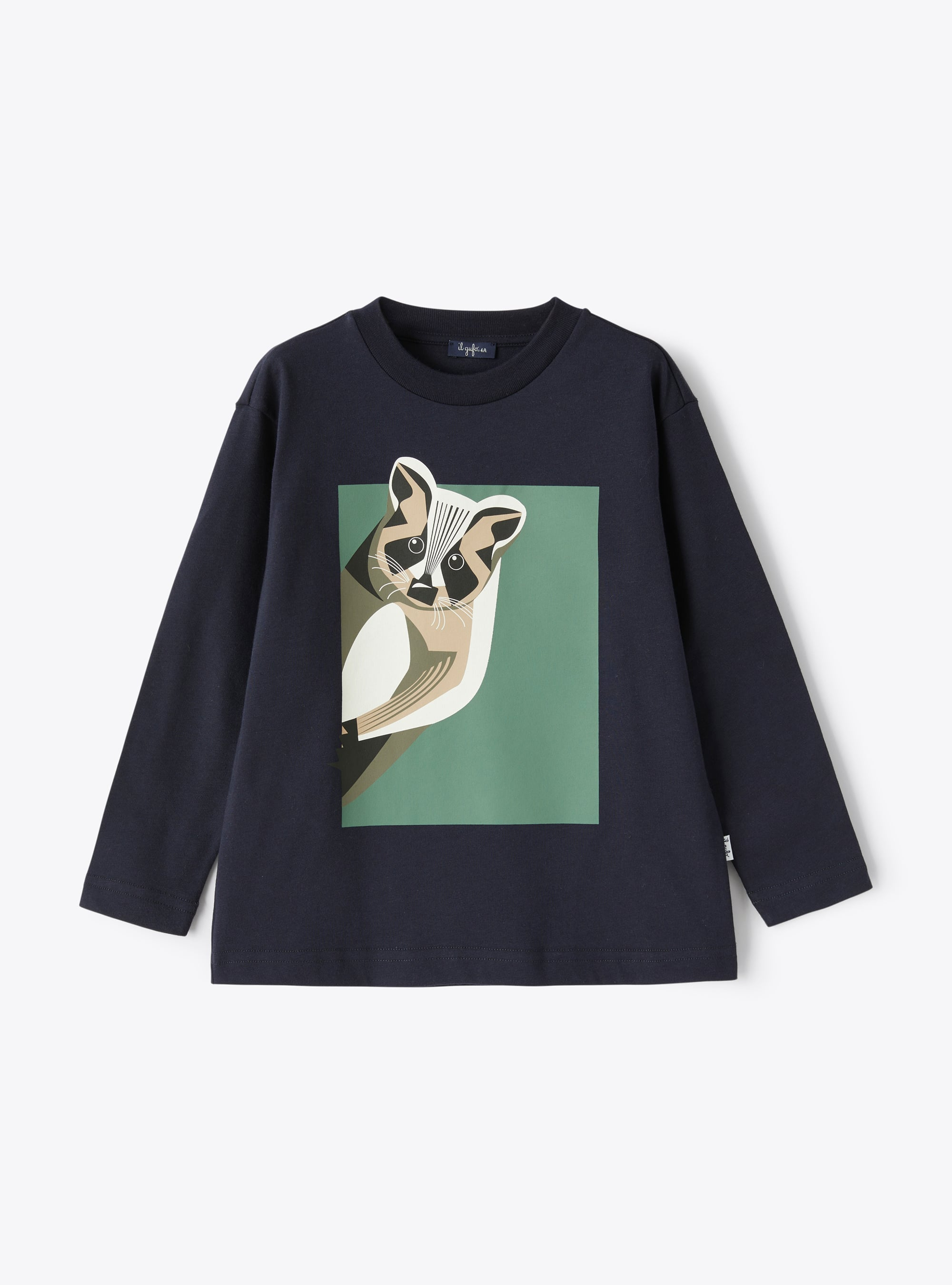 T-shirt with raccoon print - T-shirts - Il Gufo