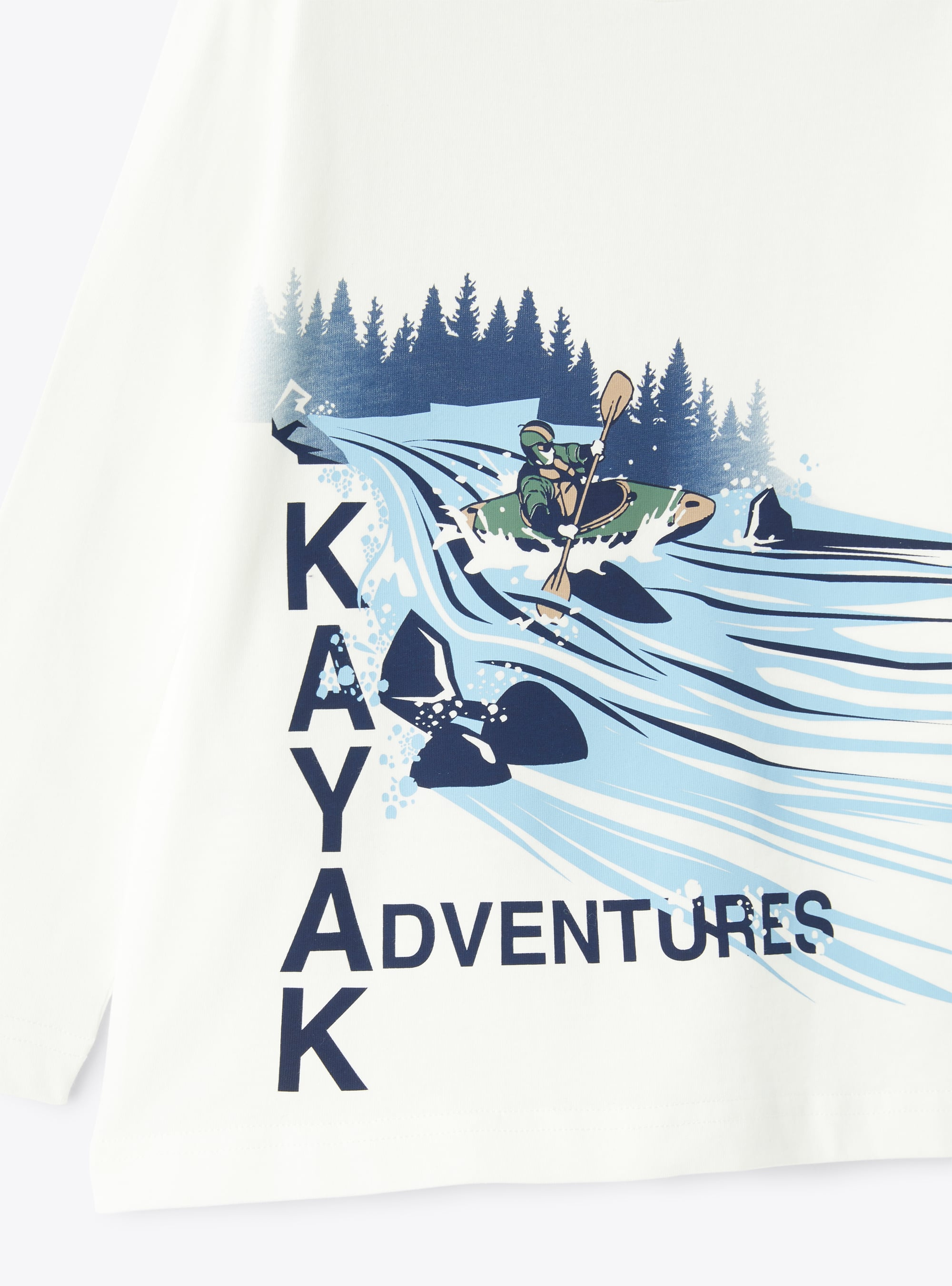 T-shirt avec imprimé kayak adventures - Blanc | Il Gufo