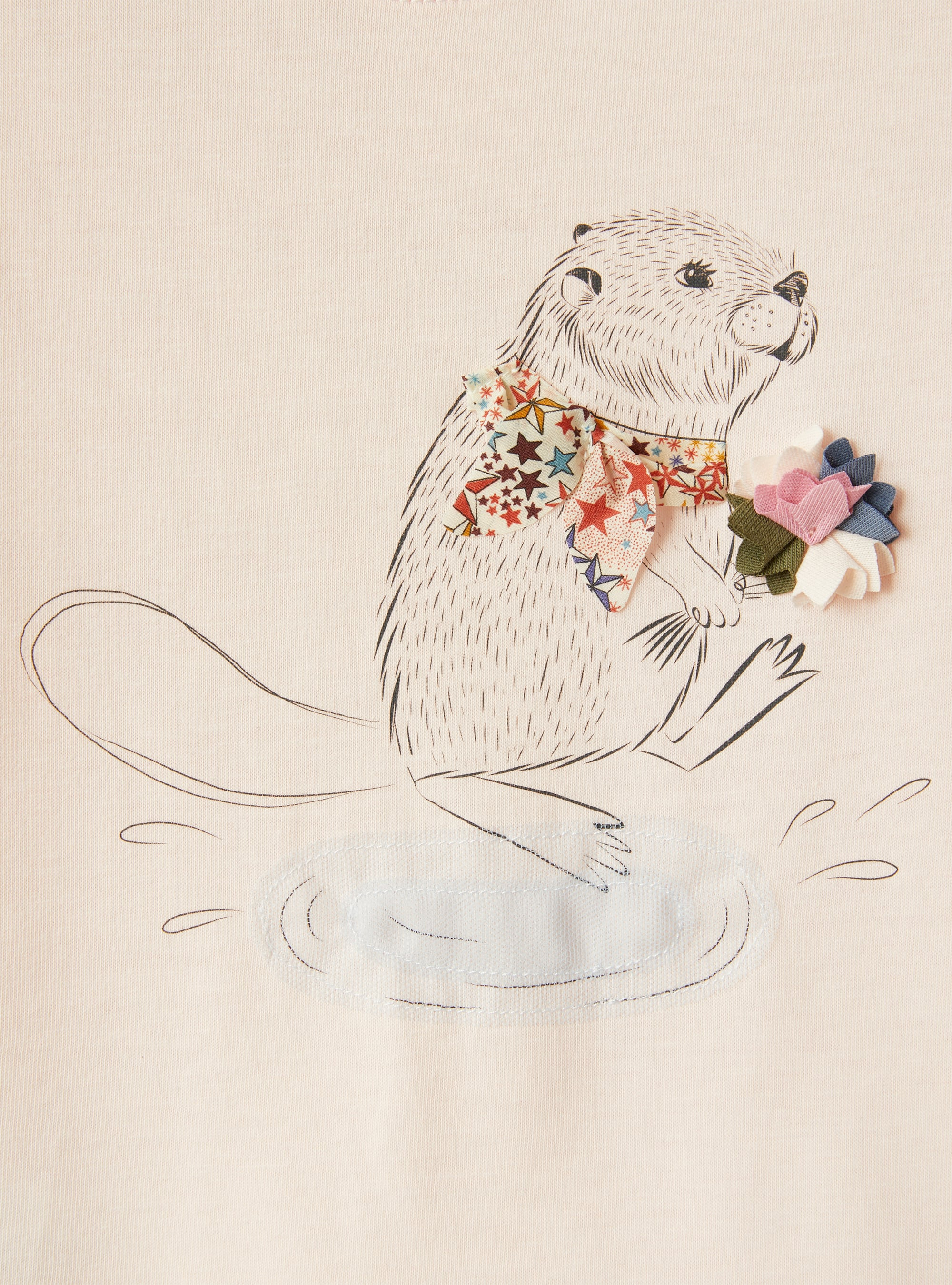 T-shirt stampa scoiattolo rosa - Rosa | Il Gufo