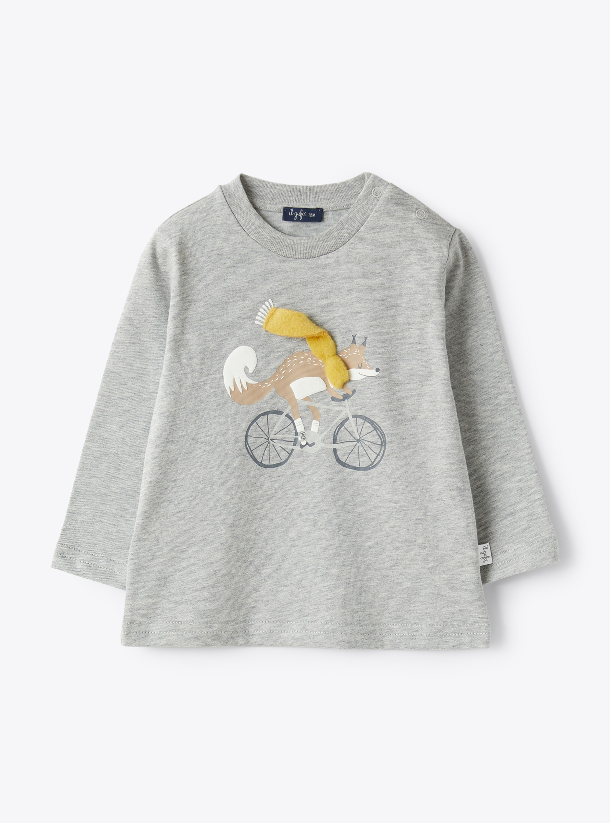 Baby boy’s T-shirt with fox print detail - T-shirts - Il Gufo