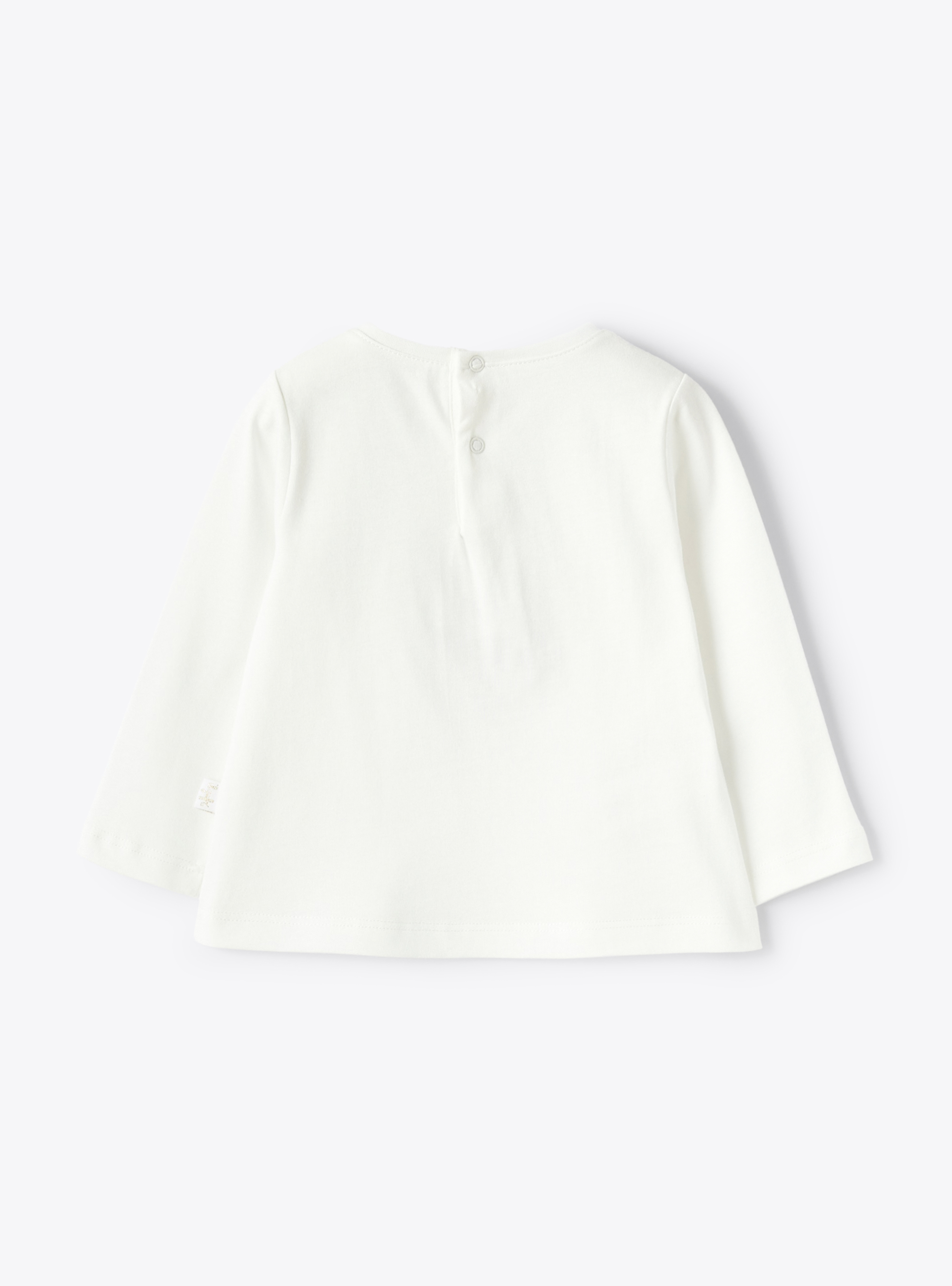 T-shirt neonato con barboncino in teddy - Bianco | Il Gufo