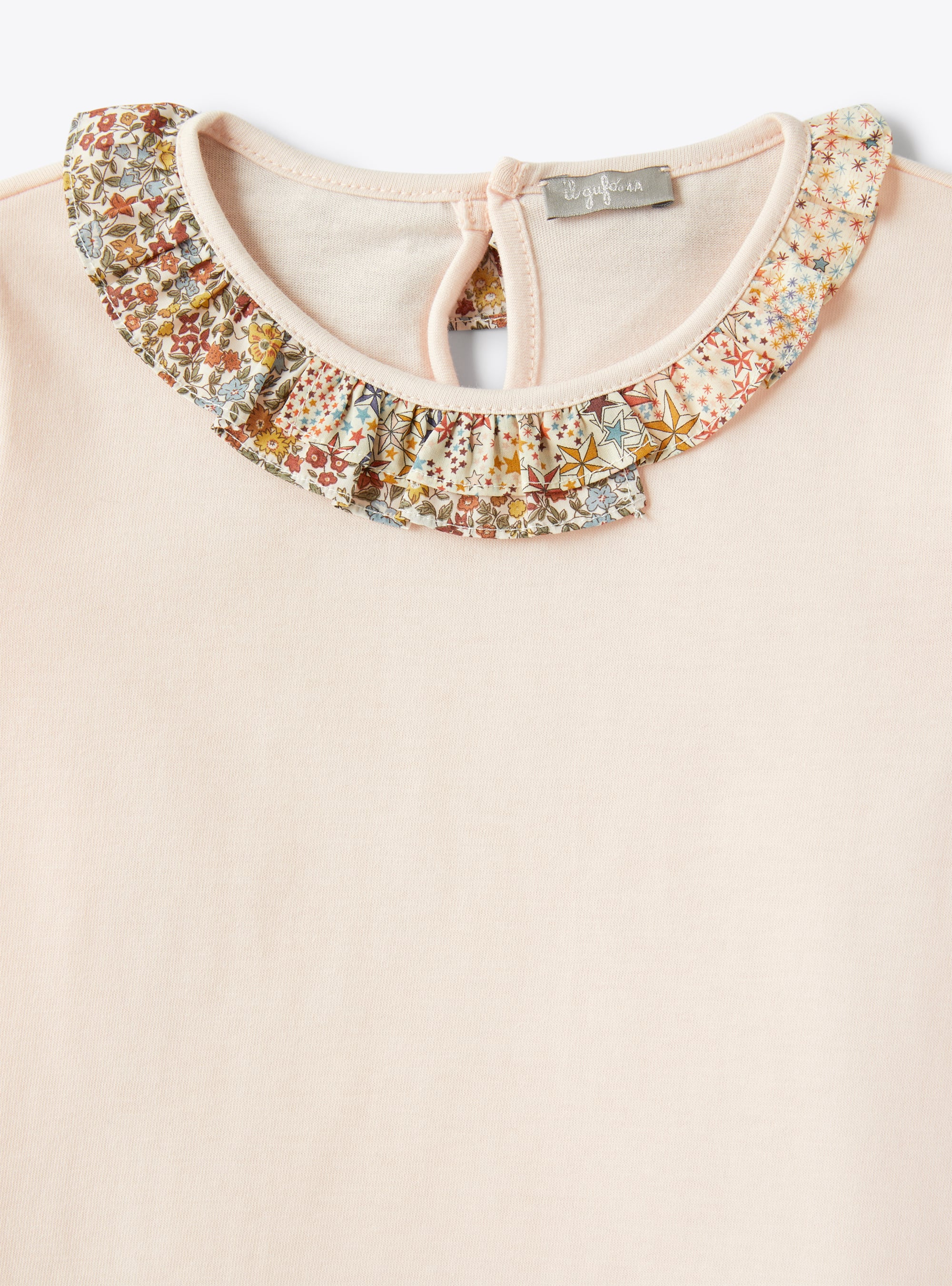 T-shirt manica lunga con ruche rosa - Rosa | Il Gufo