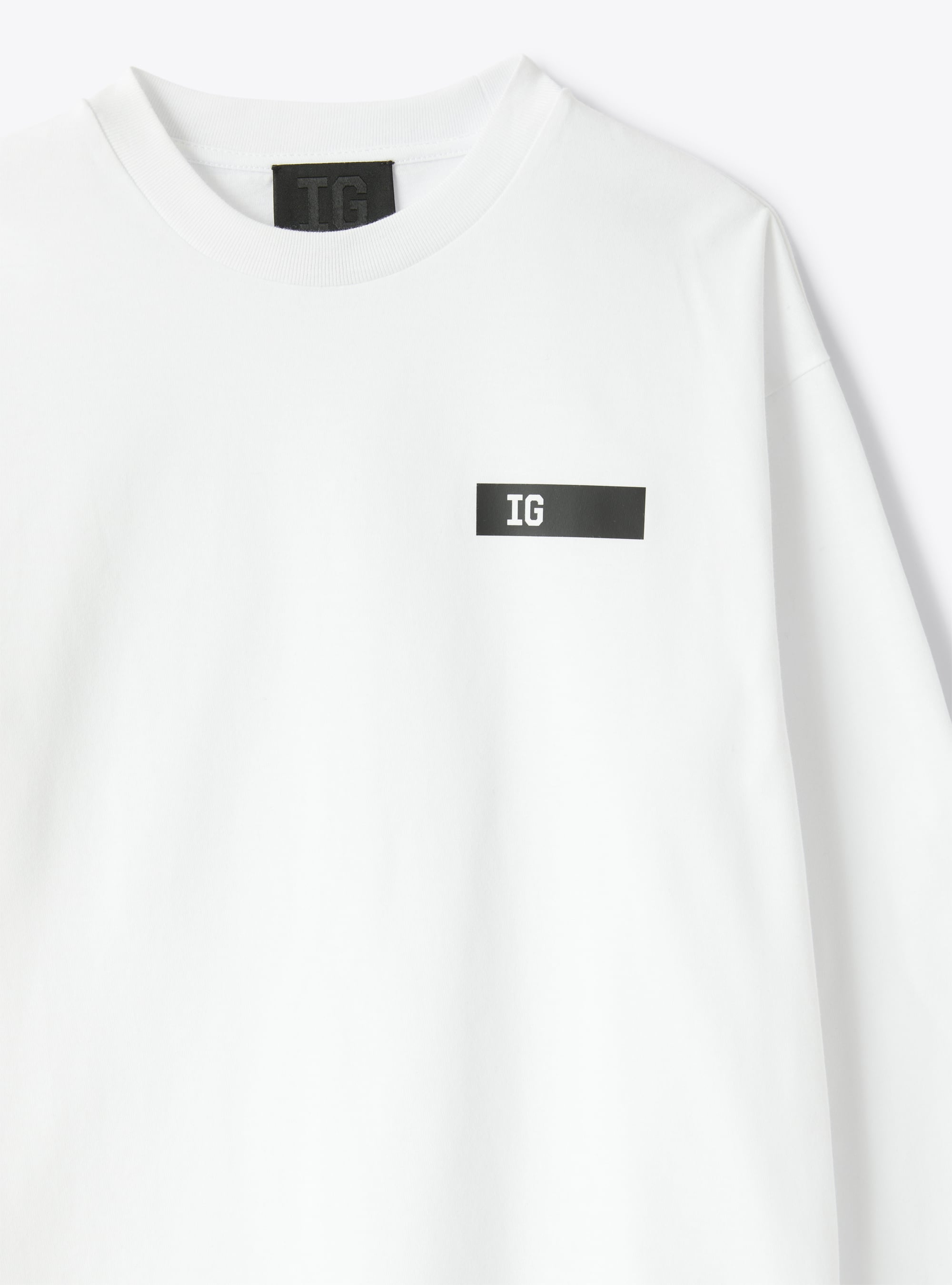 Langarm-T-Shirt aus Jersey Ig-Logo - Weiss | Il Gufo