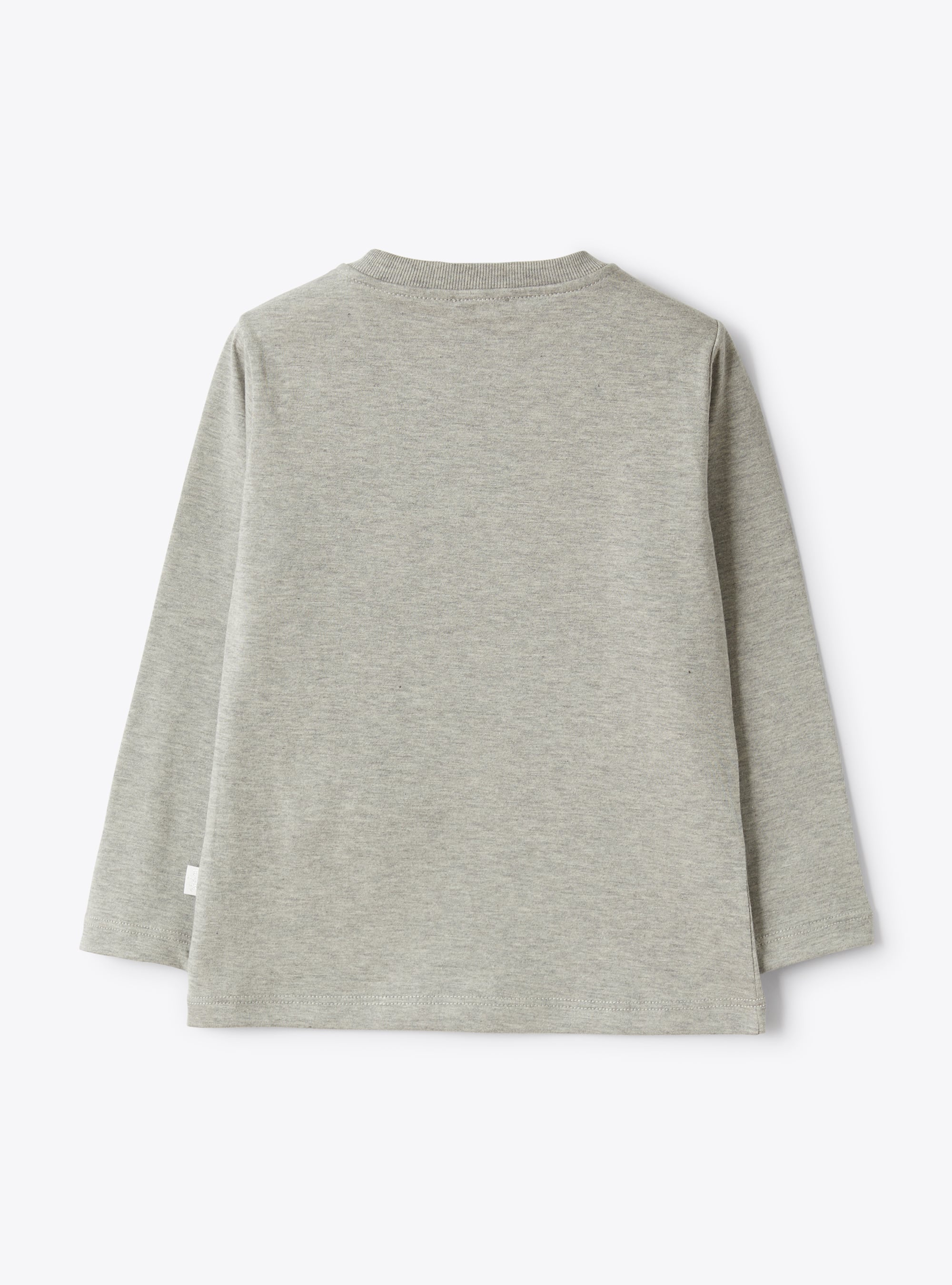 Long-sleeve T-shirt with print of little girl - Grey | Il Gufo