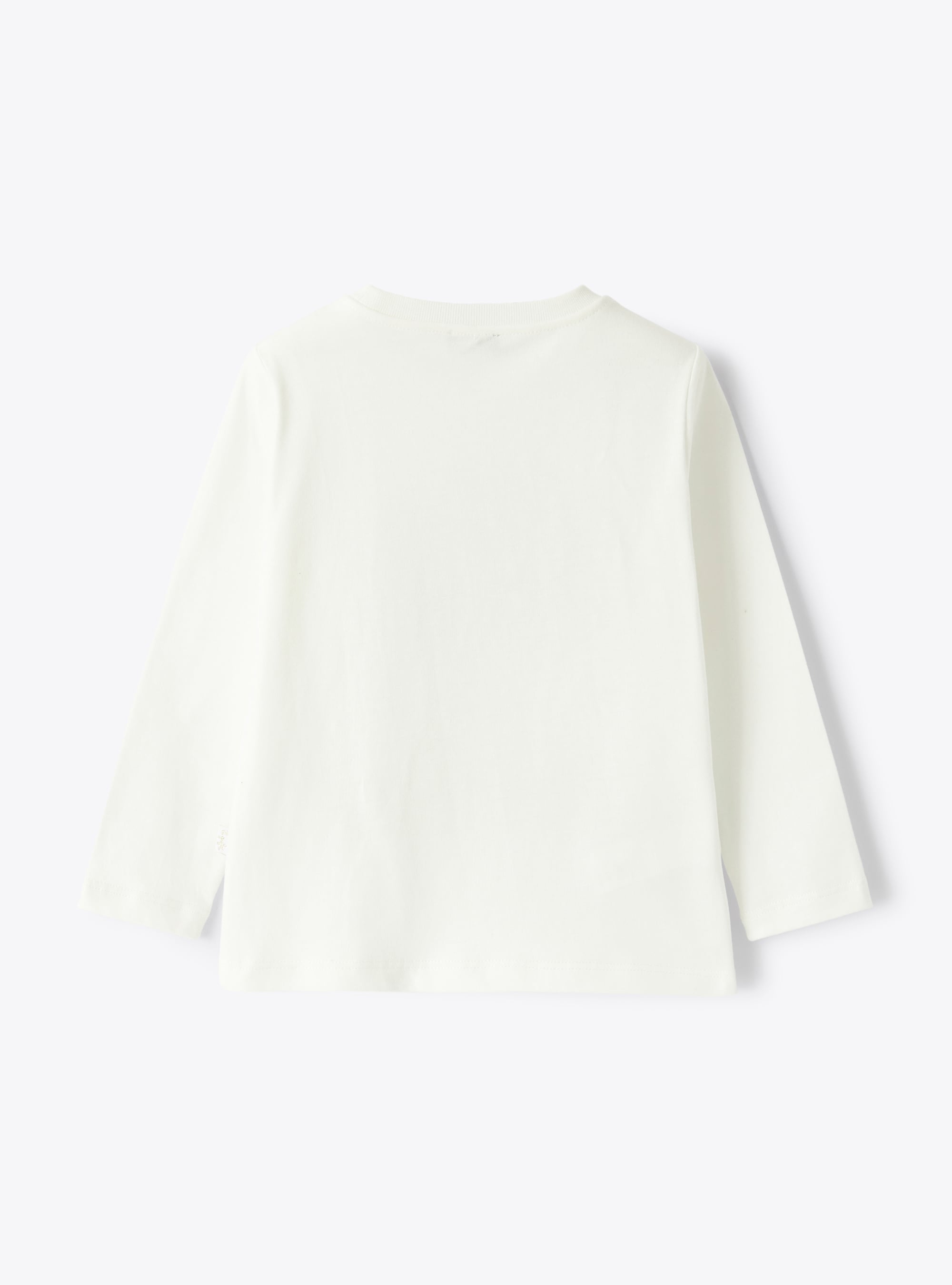 Long-sleeve T-shirt with print of little girl - White | Il Gufo