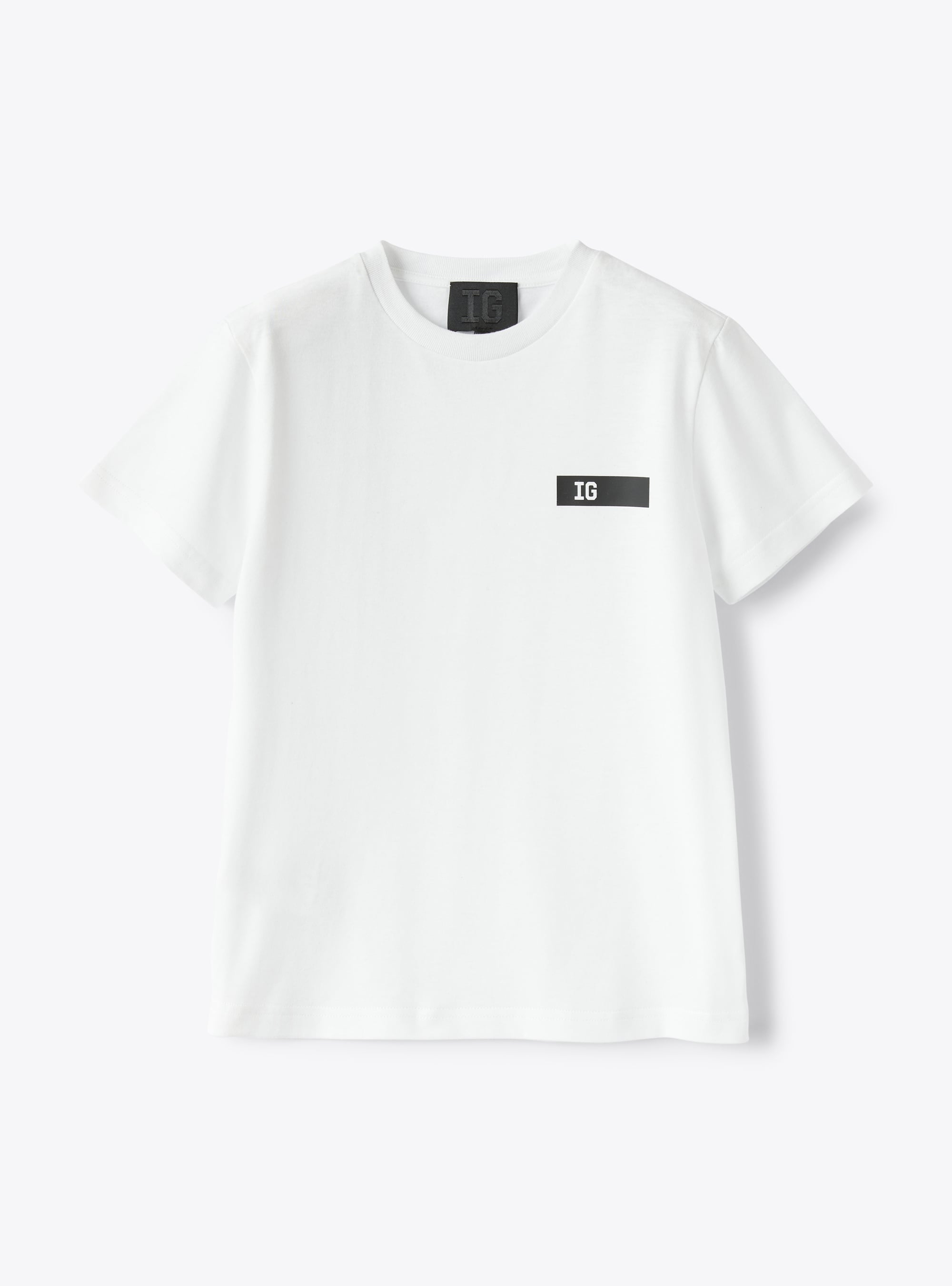 Short-sleeve jersey T-shirt with IG logo - White | Il Gufo