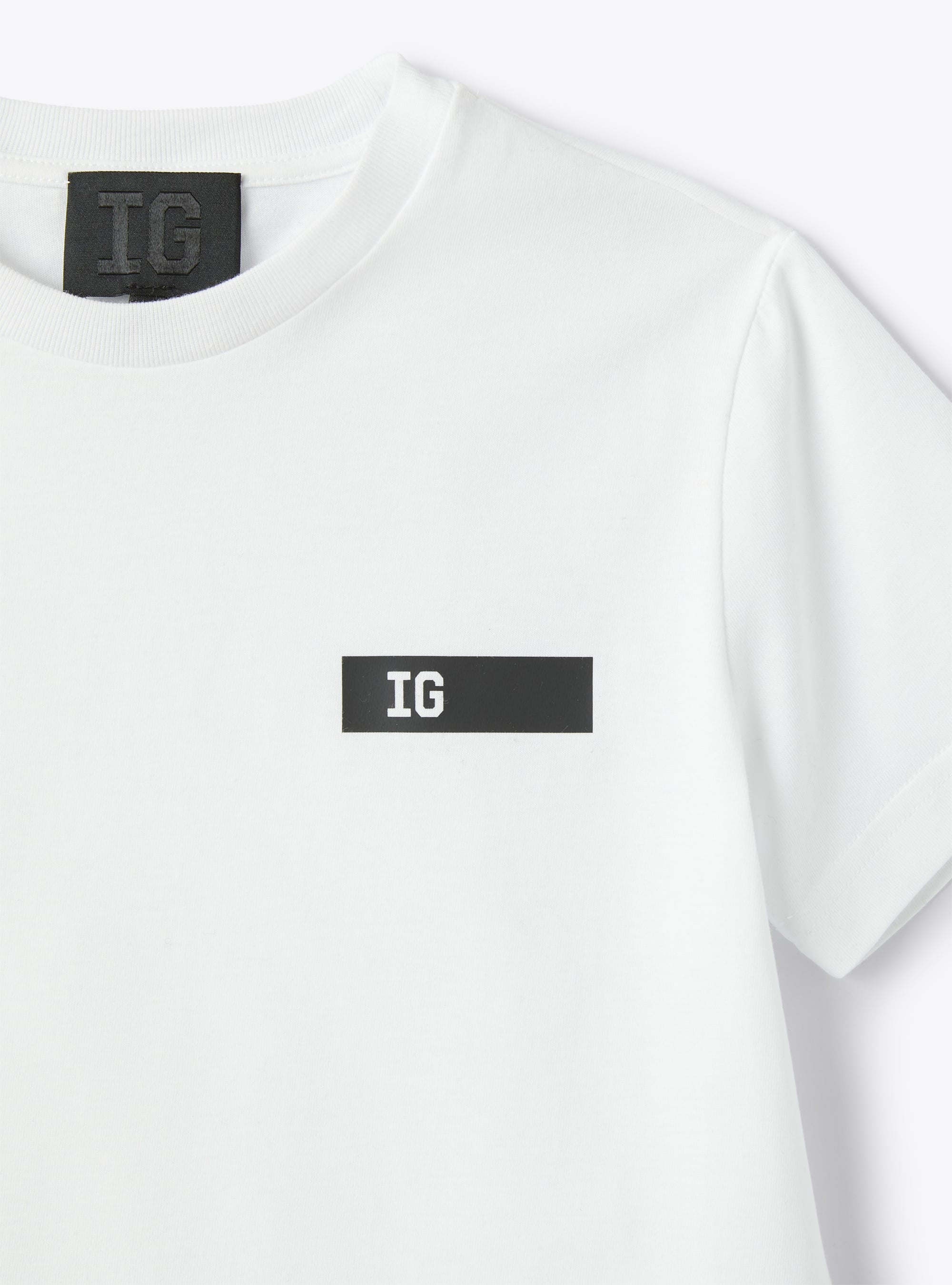 Short-sleeve jersey T-shirt with IG logo - White | Il Gufo