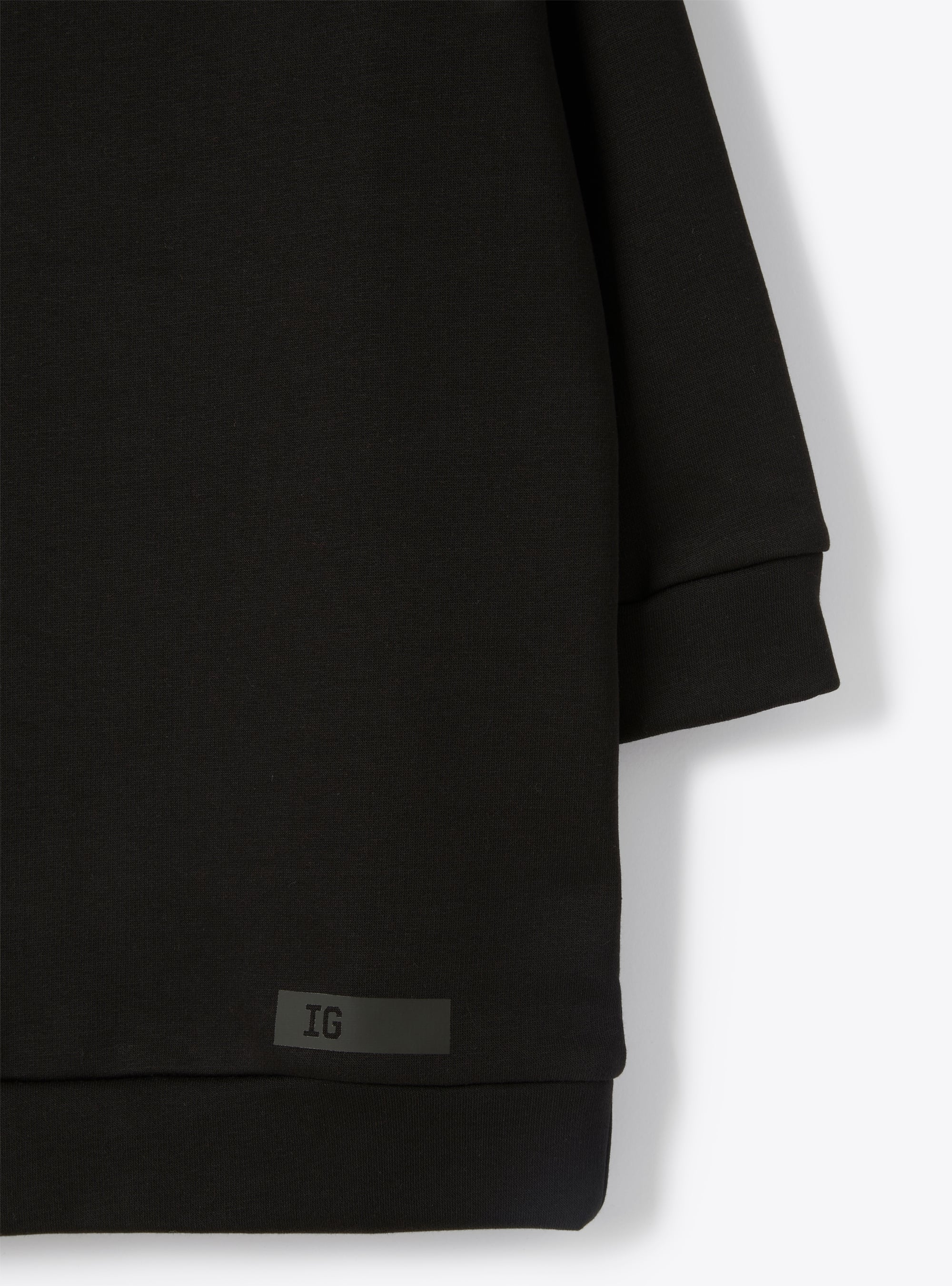 Dress in hi-tech black fleece - Black | Il Gufo