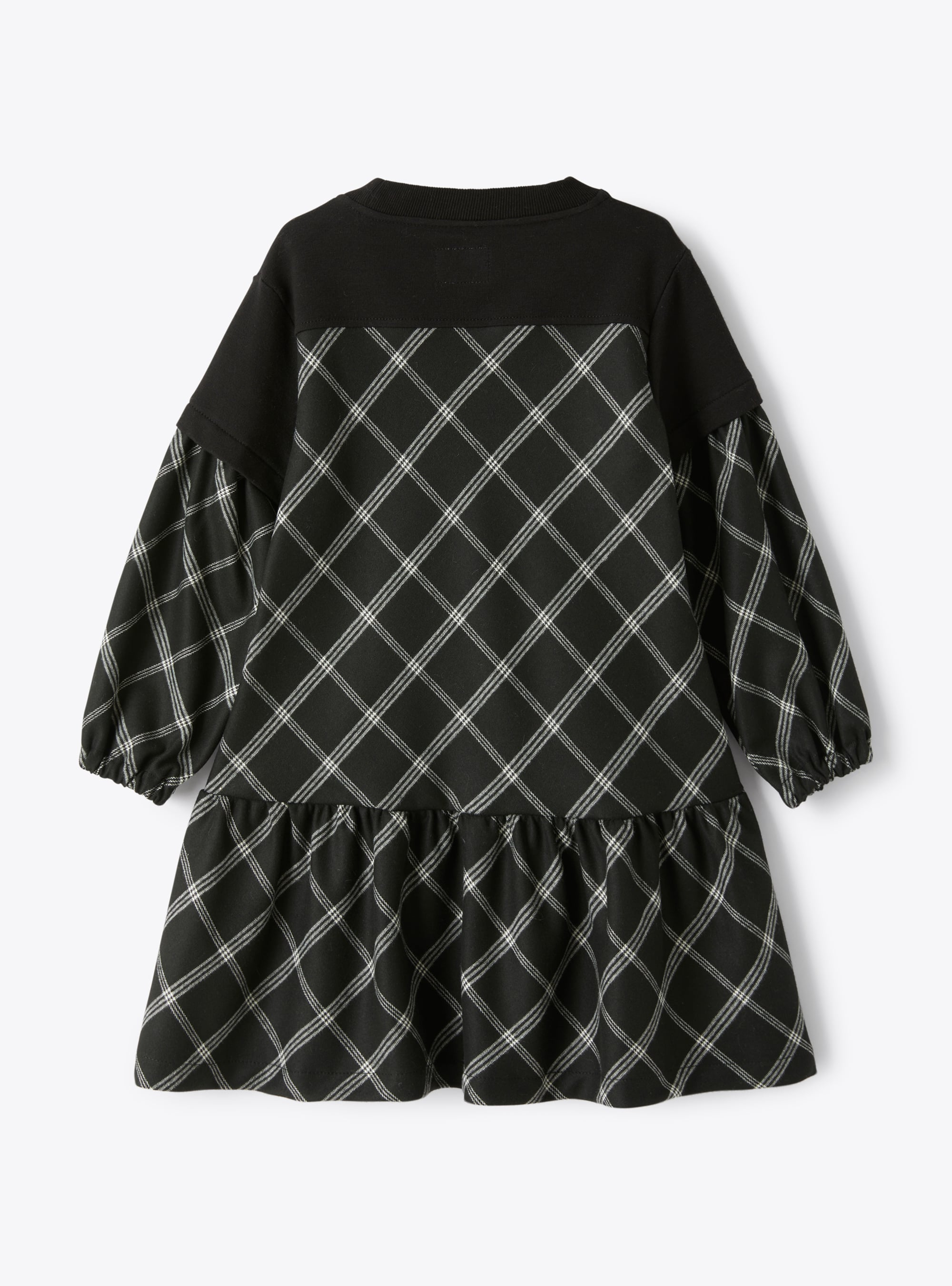 Fleece dress with a technowool detail - Black | Il Gufo