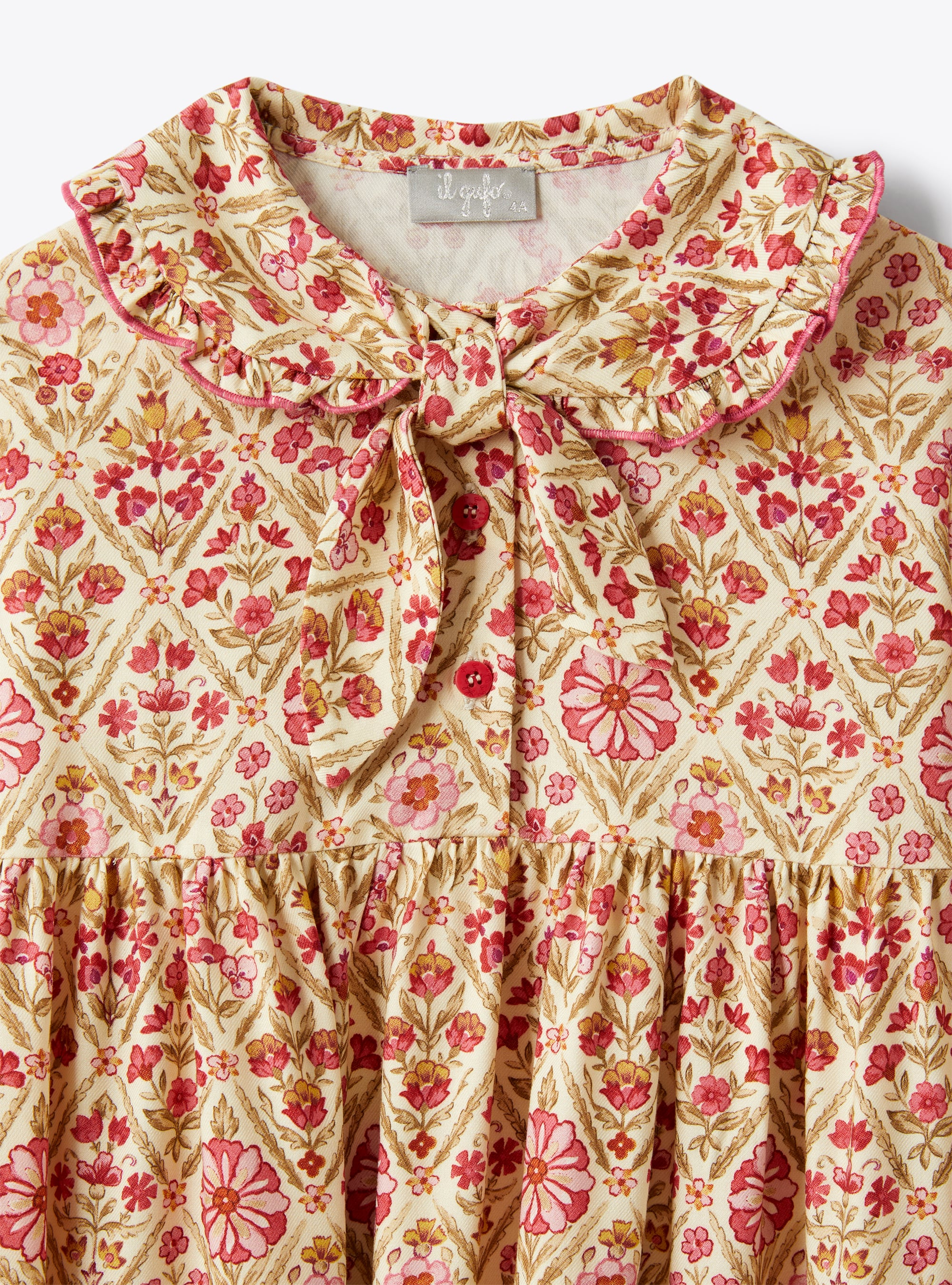 Kleid aus Viskose mit Schleife - Gelb | Il Gufo