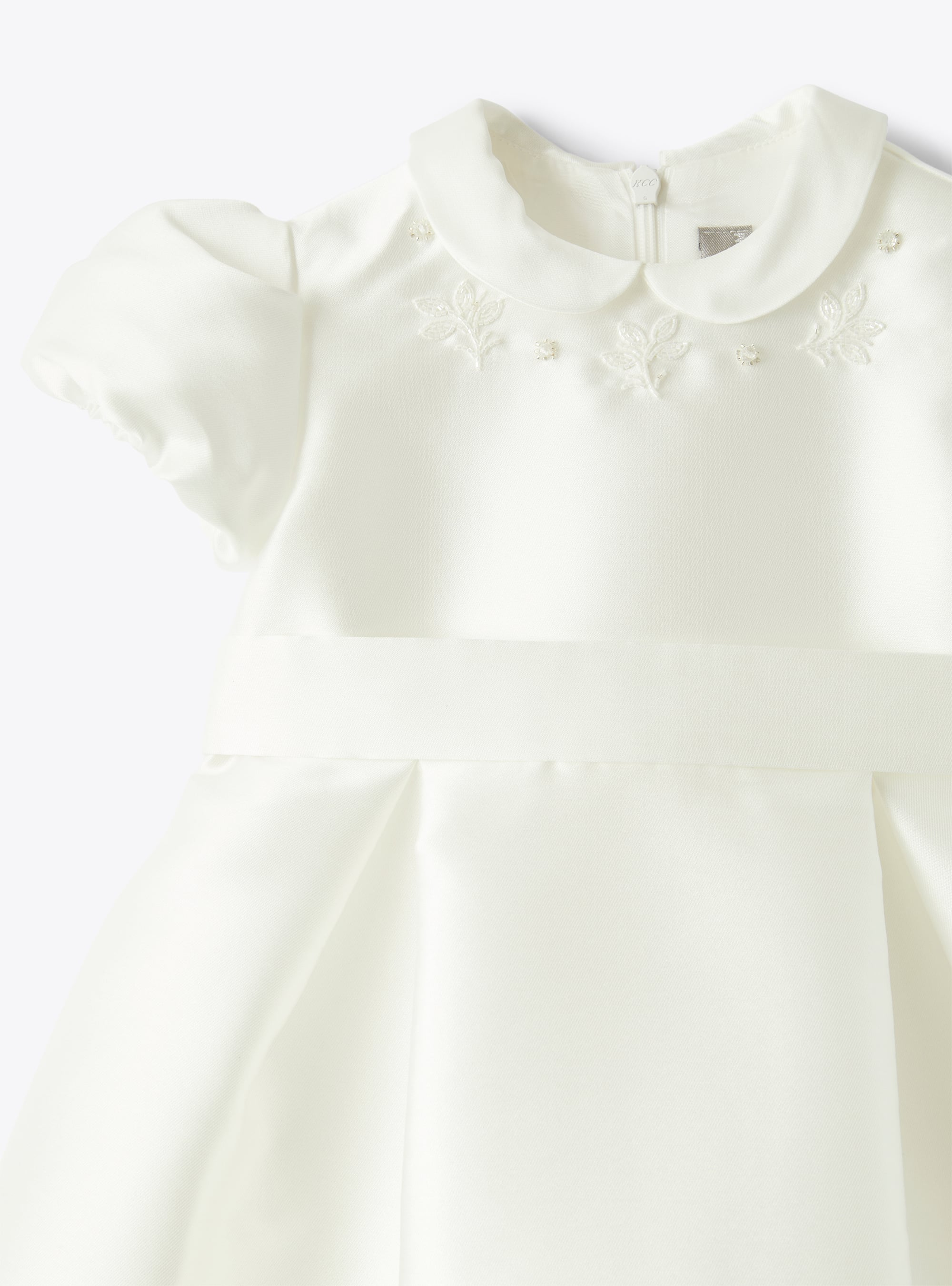 Kleid aus Mikado in Weiẞ - Weiss | Il Gufo