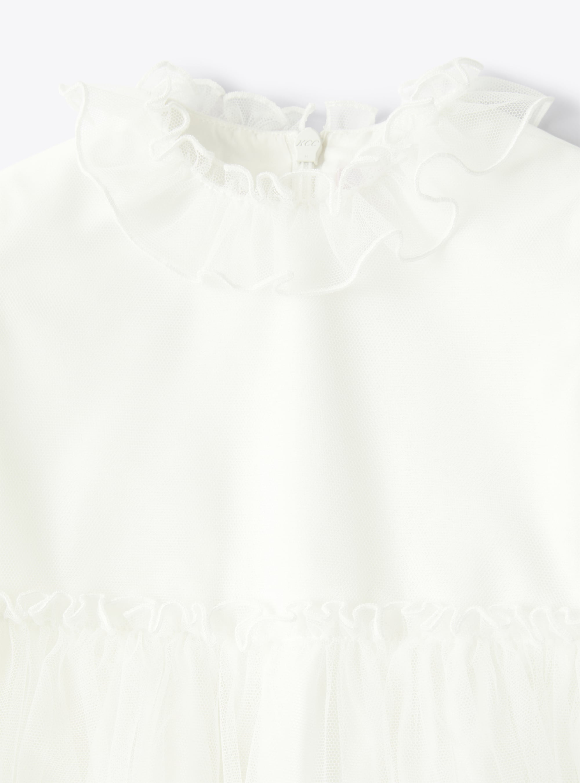 Robe pour bébé fille en tulle - Blanc | Il Gufo