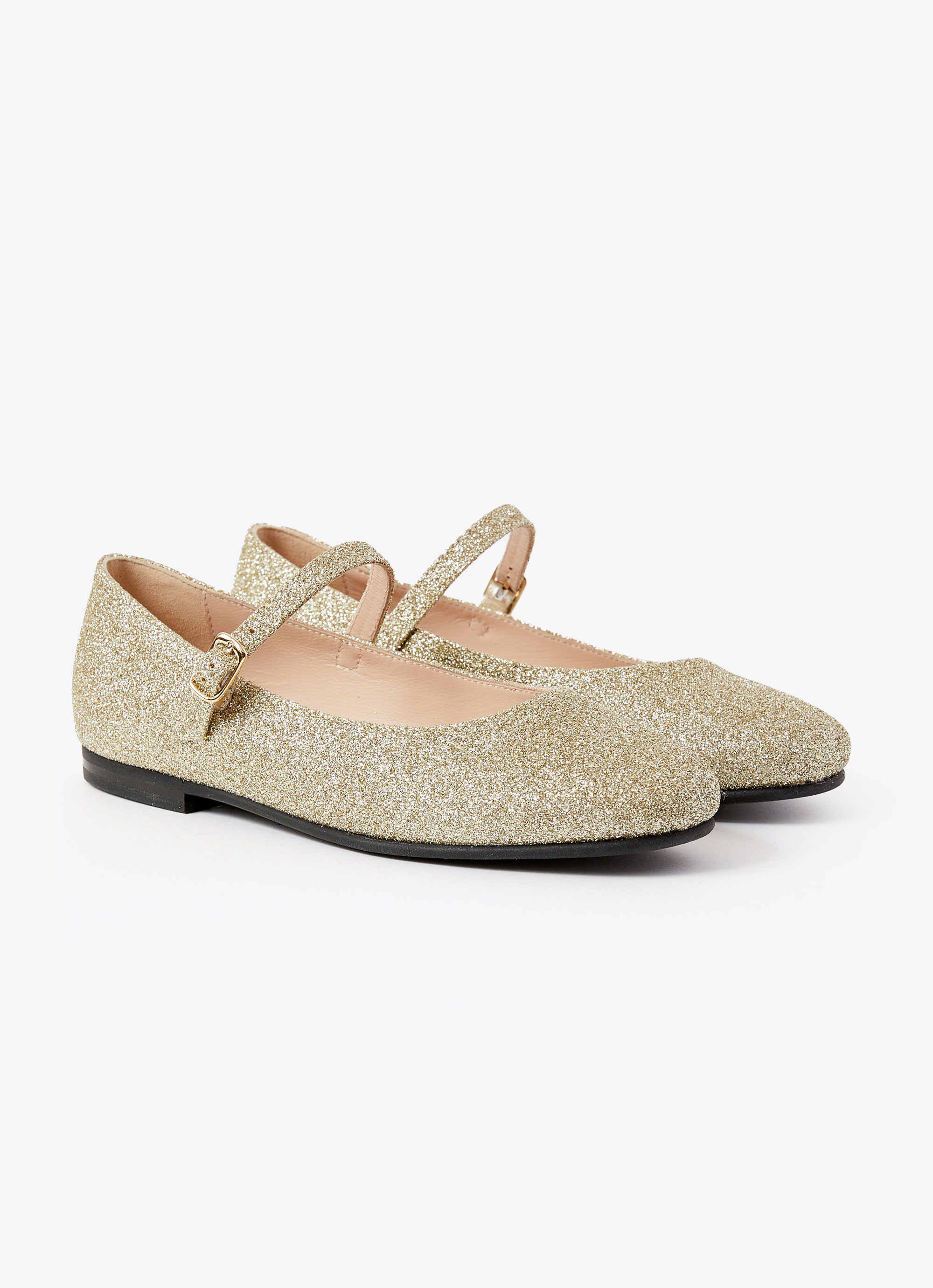 Gold glittered ballet flats - Shoes - Il Gufo