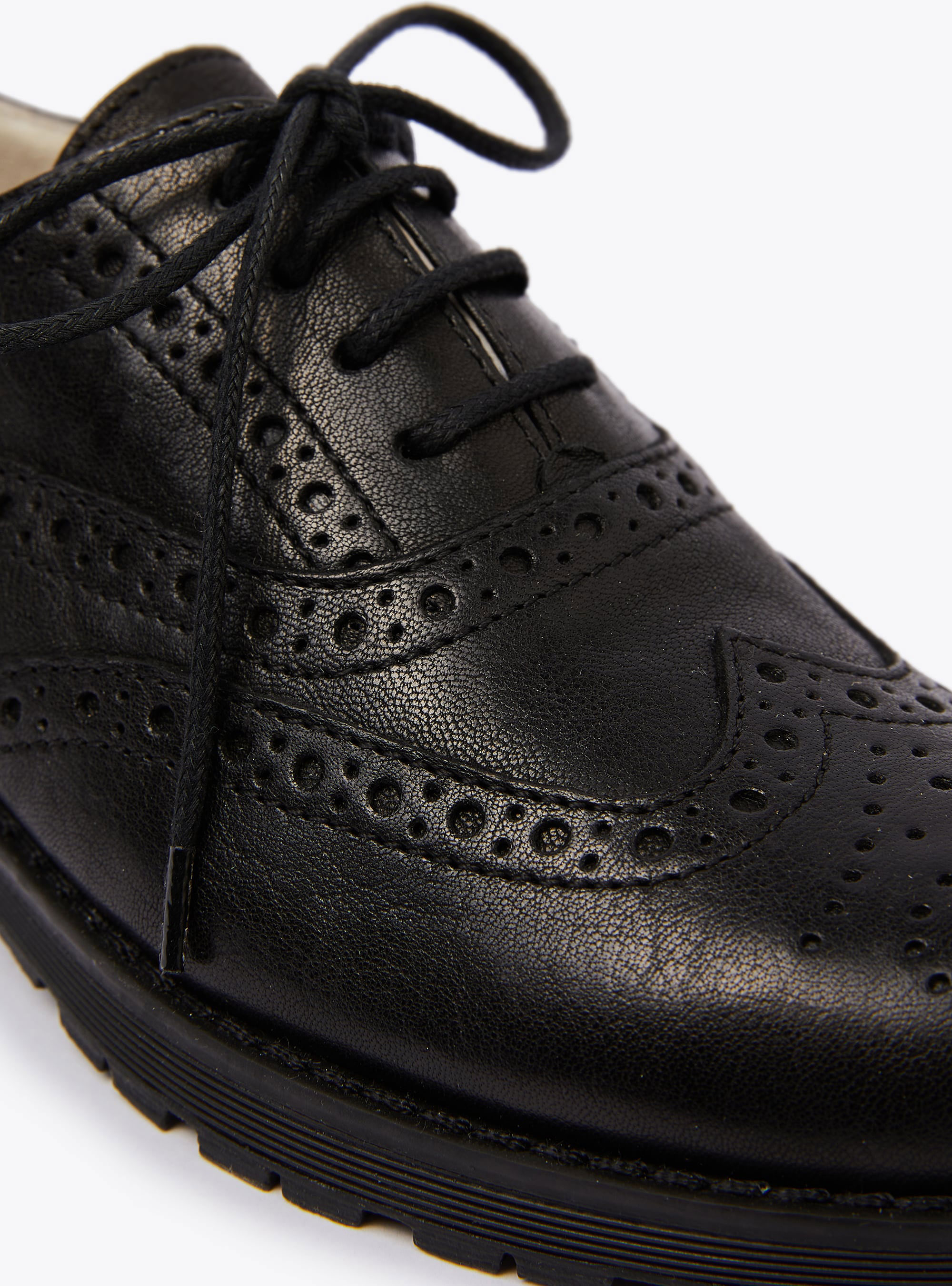 Wingtip leather lace-ups - Black | Il Gufo