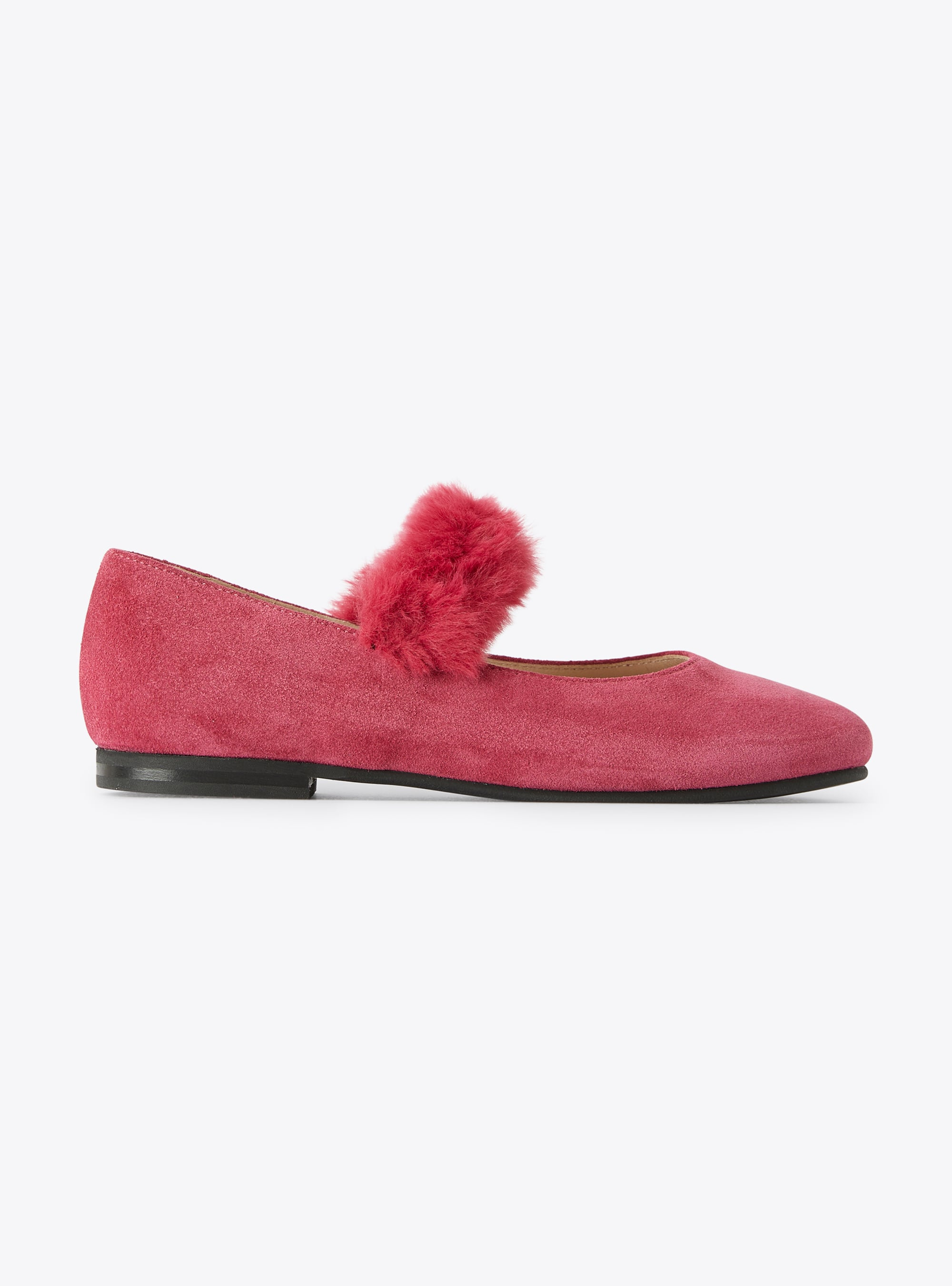 Ballet flat in fuchsia-pink suede - Shoes - Il Gufo