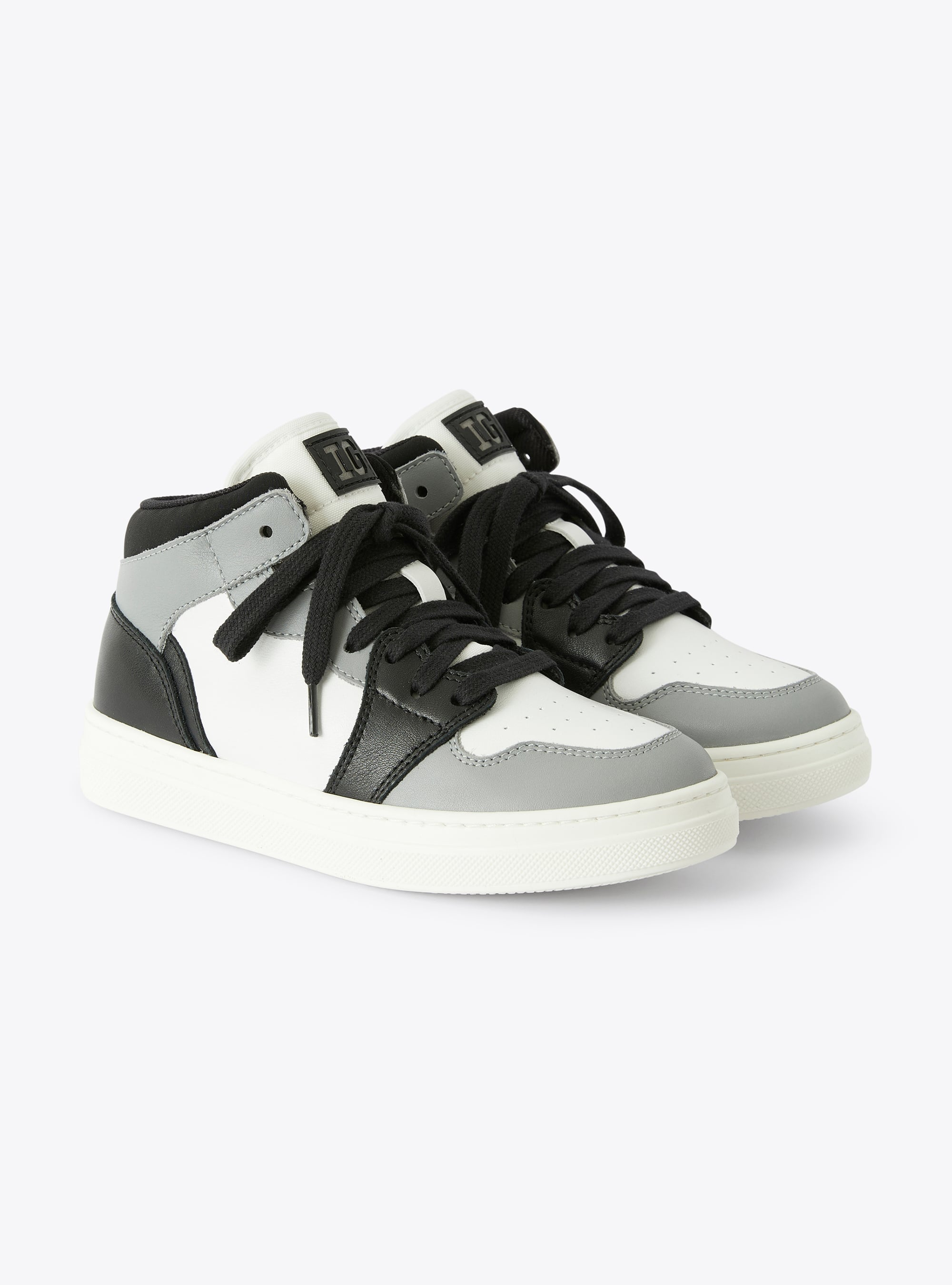 Sneakers montantes bicolores - Blanc | Il Gufo